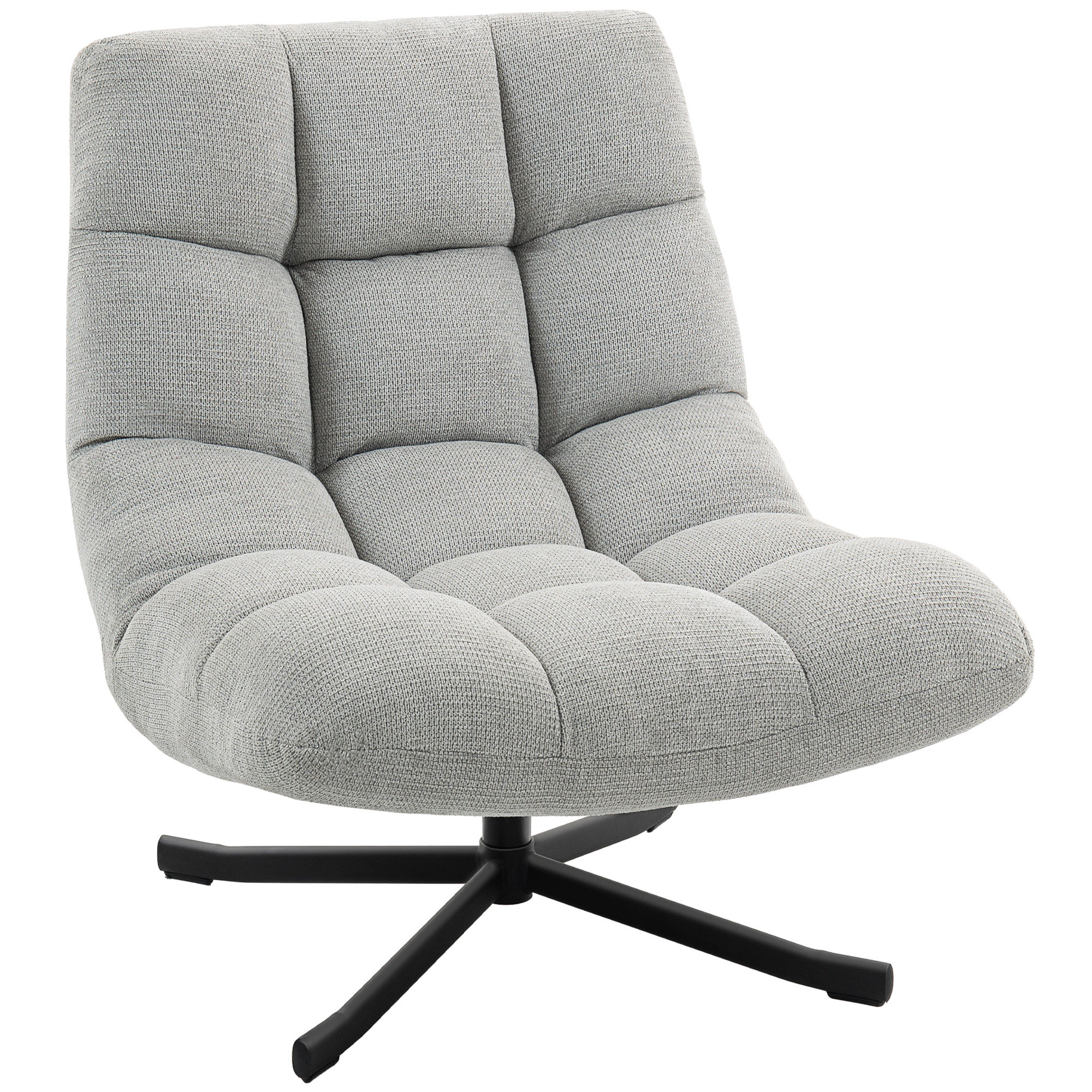 Accent Chair Chenille (100 % polyester) Gris, HOMCOM