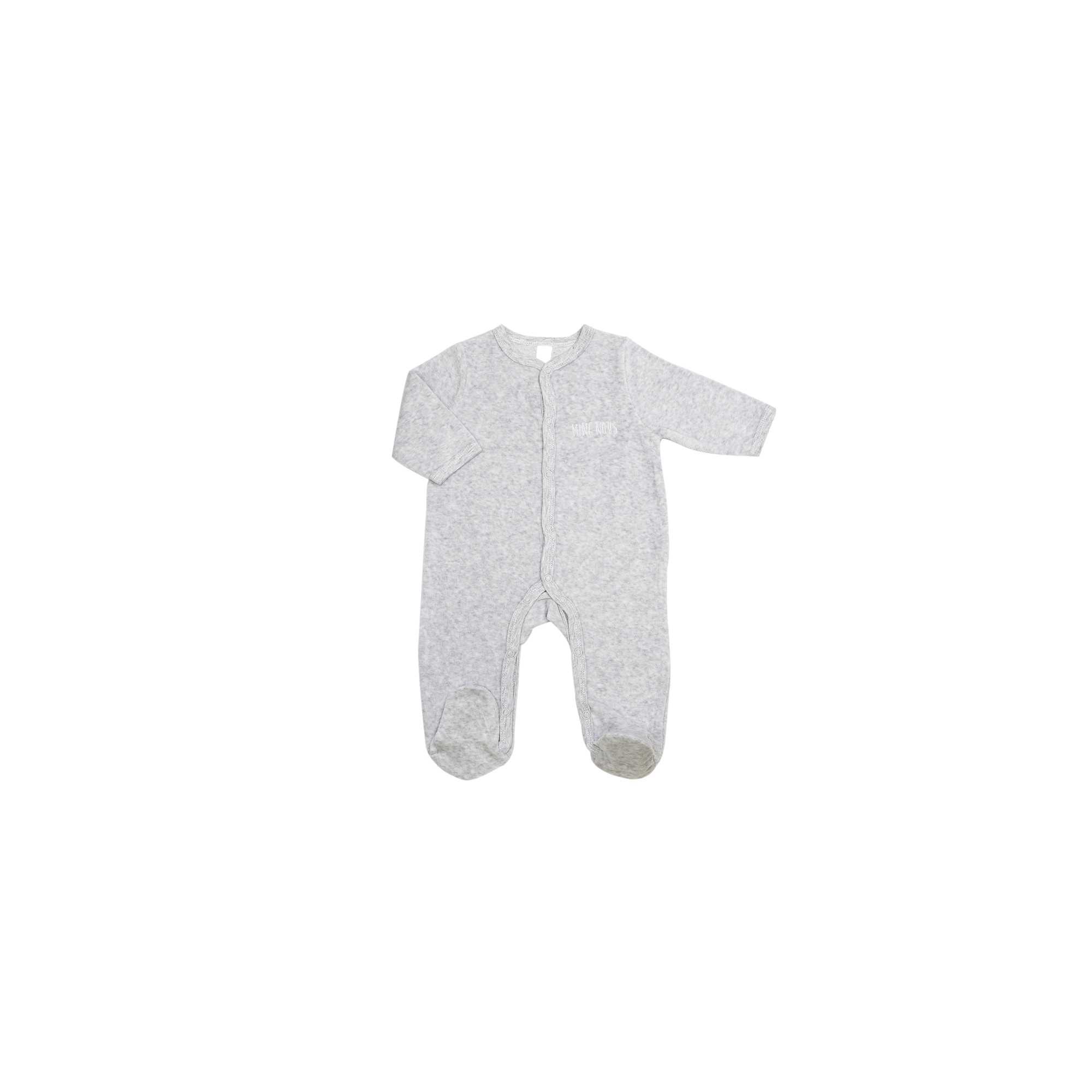 Pyjama velours bébé gris chiné - Mini nous, TROIS KILOS SEPT