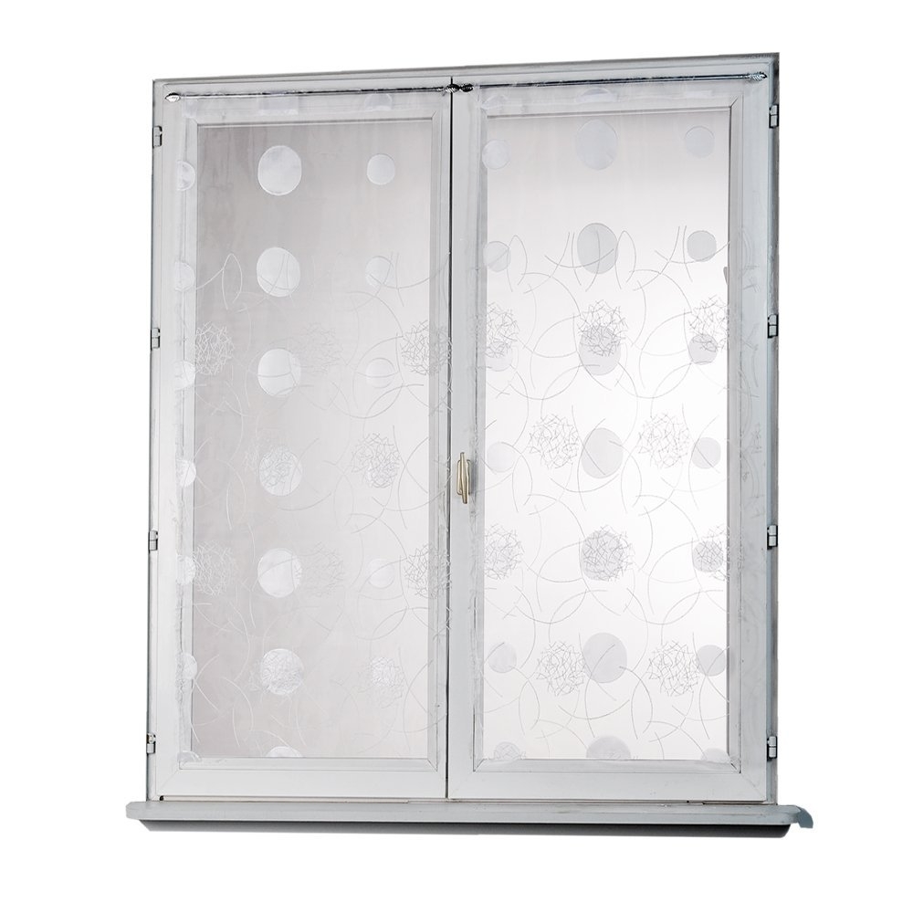 Petit voilage droit en organza brodé de motifs lunaires, HOME MAISON