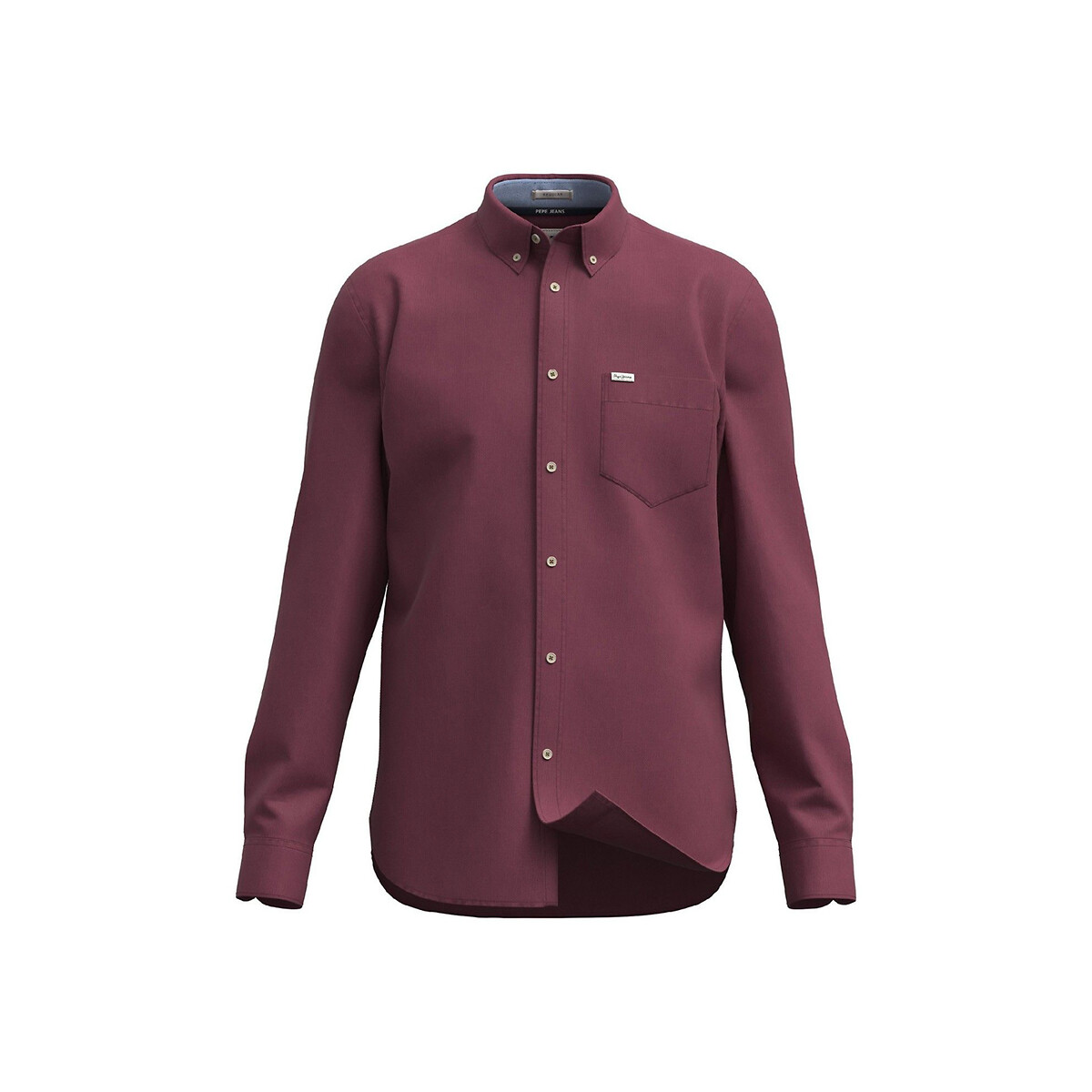 cotton regular fit shirt with long sleeves