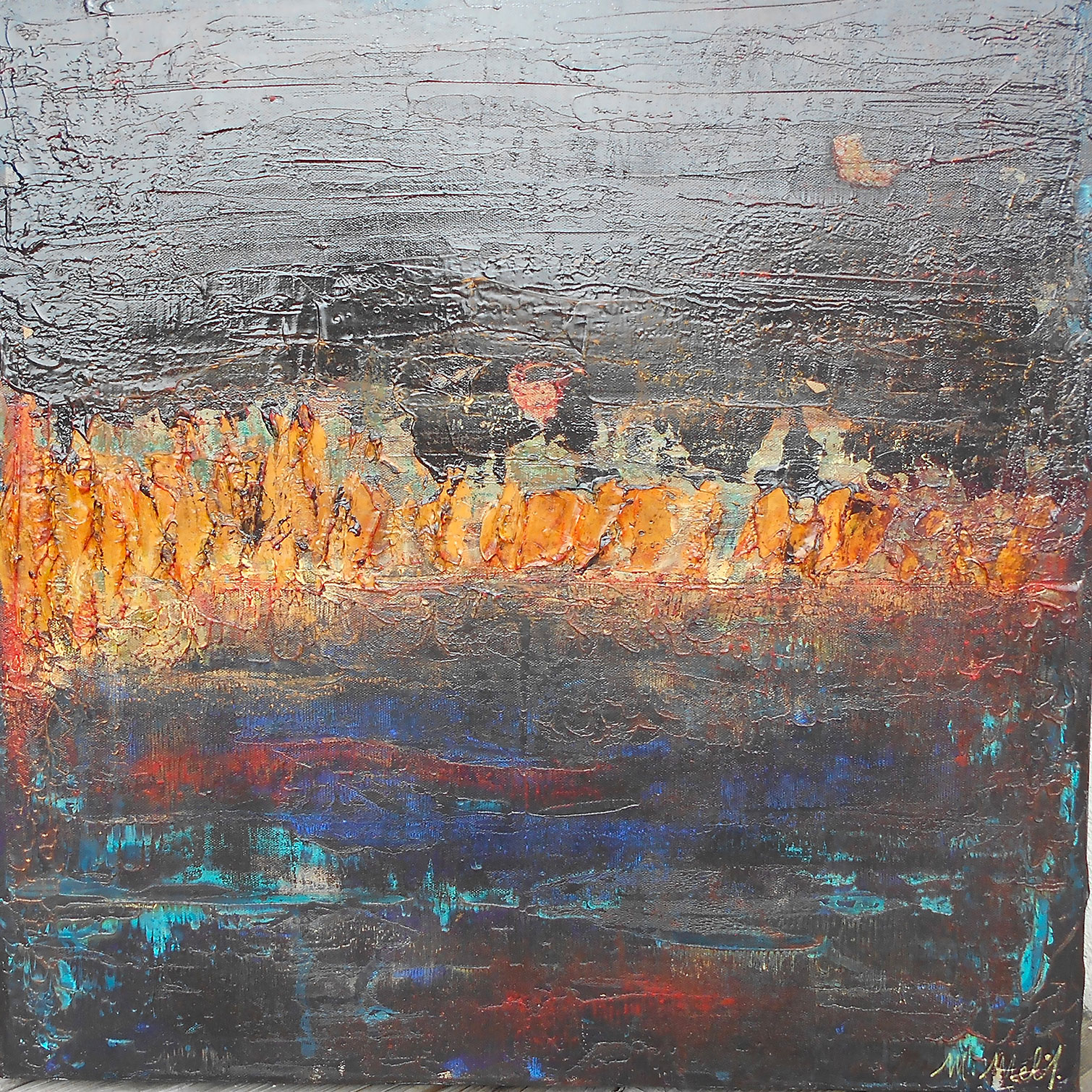 Tableau gris d'argent, HEXOA