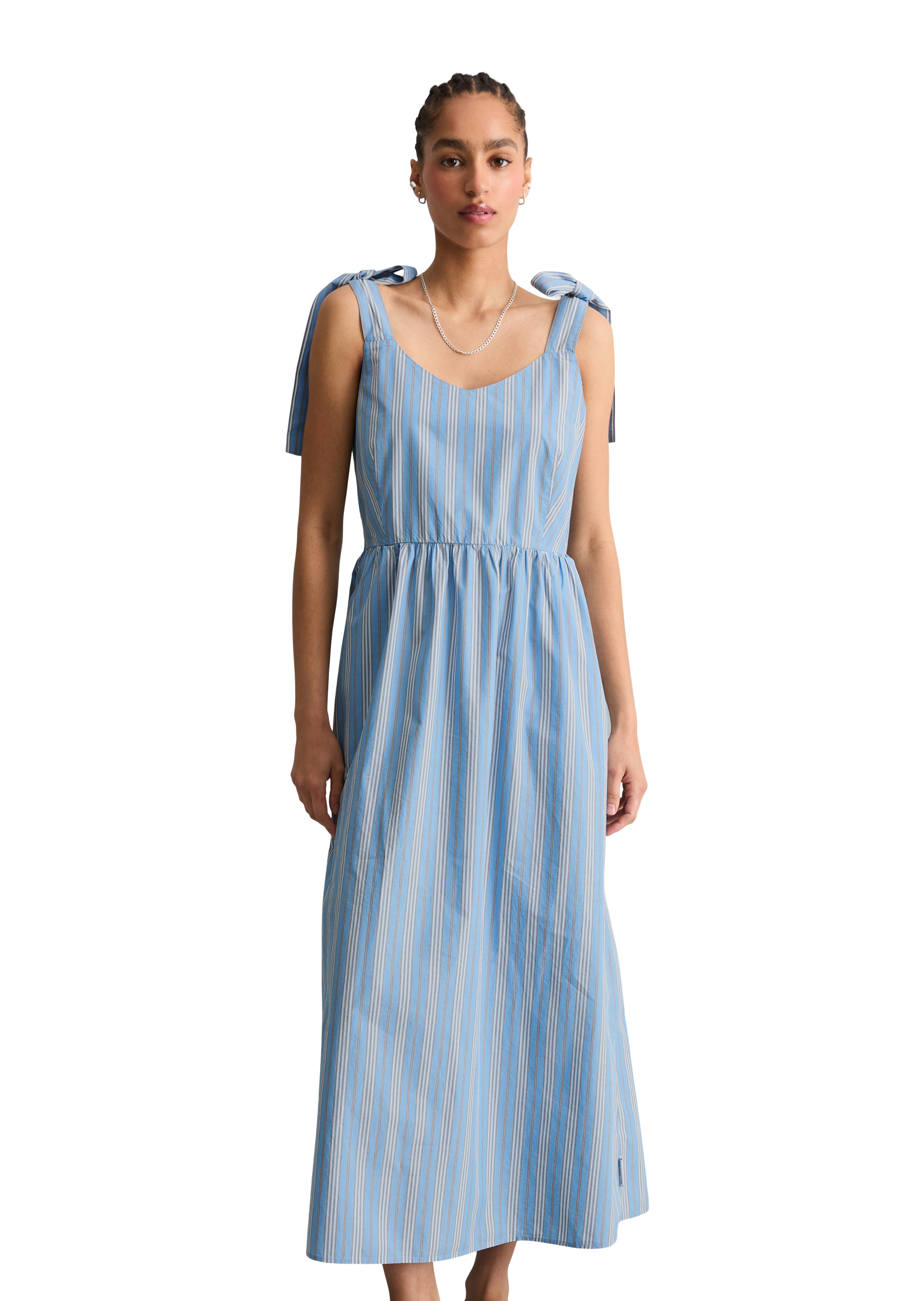 Robe à rayures en forme en popeline Papertouch, MARC O’POLO DENIM