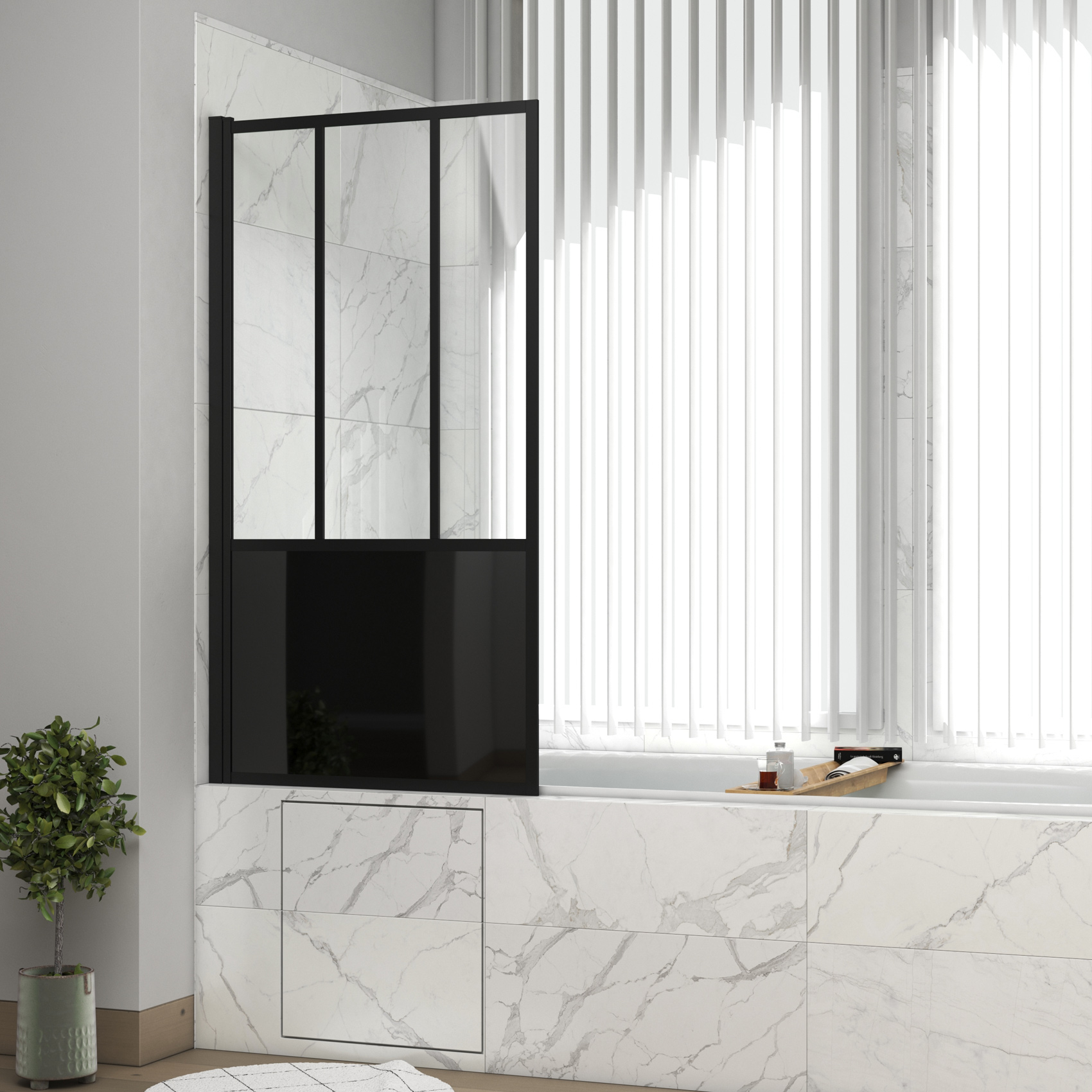 Pare-baignoire au style industriel, HOME MAISON