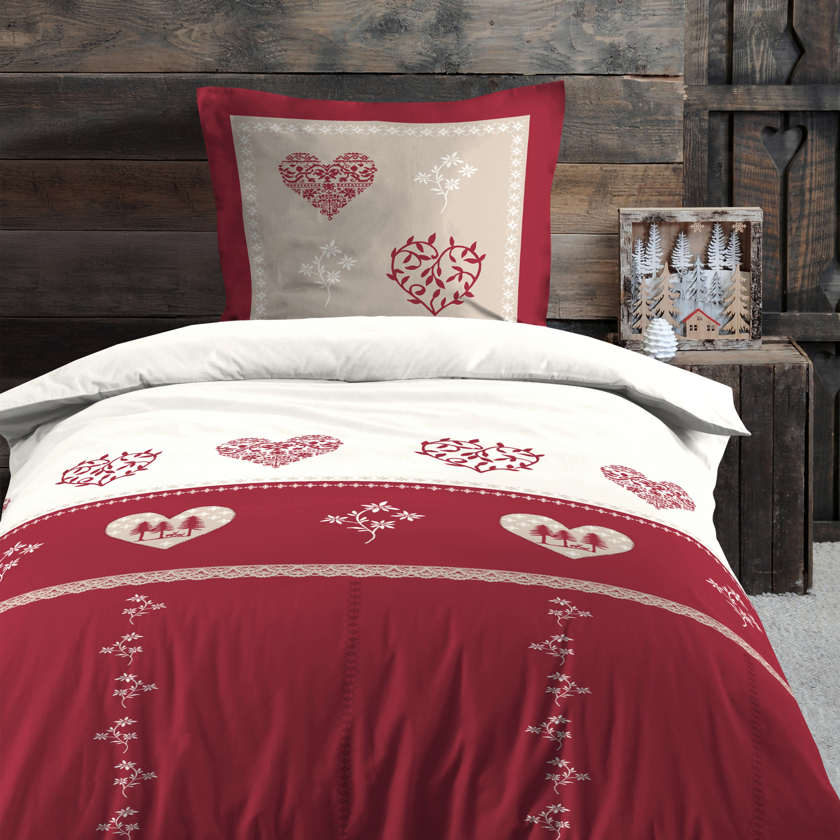 Parure de lit style montagne chaleureuse, LOVELY CASA