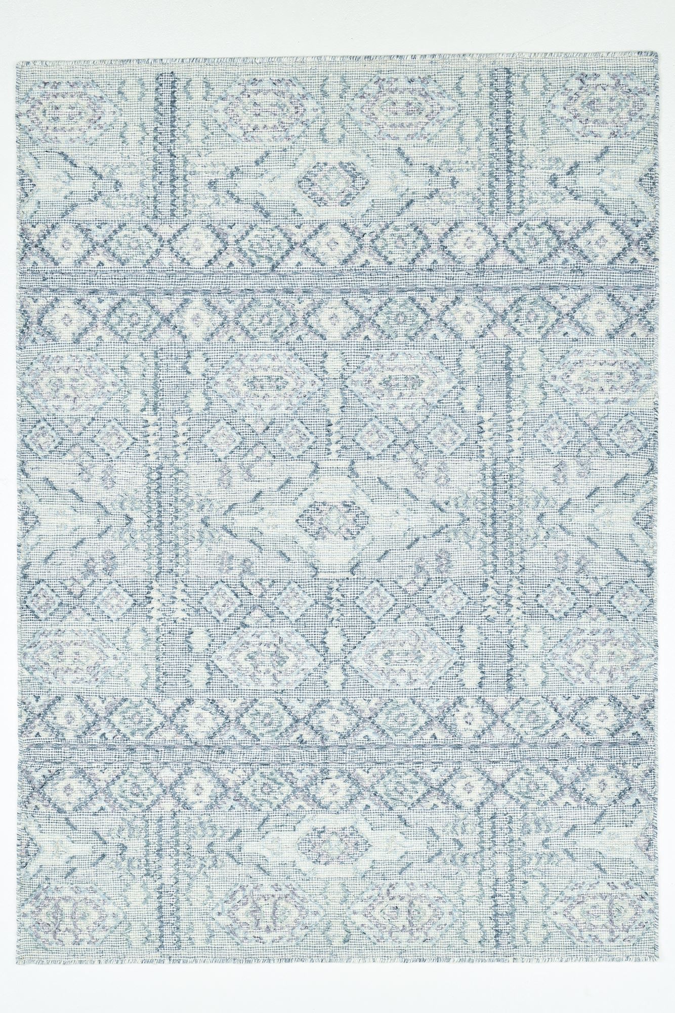 Tapis salon Zilch tissé main, laine et coton, THEKO