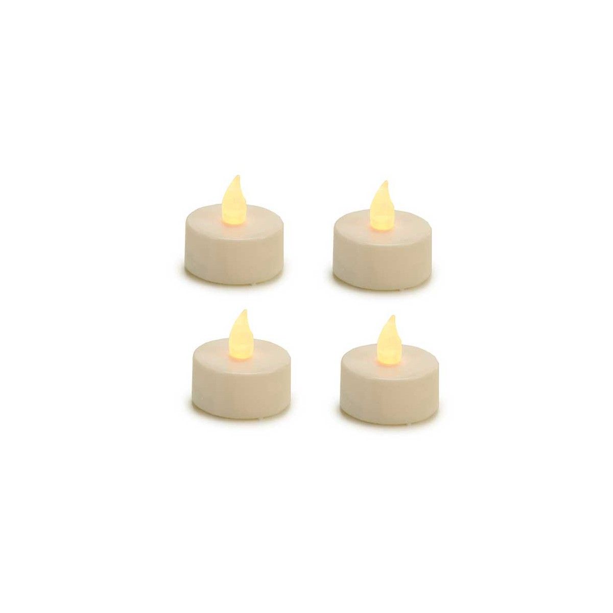 Set de 4 bougies chauffe plat led blanches Couleur blanc Wadiga