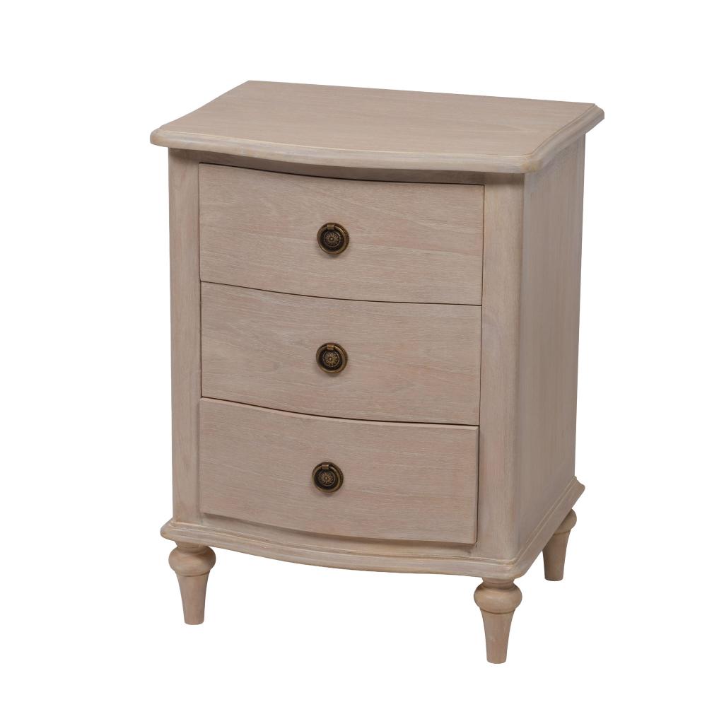 Table de chevet 3 tiroirs en bois L50 cm Carrousel, AMADEUS