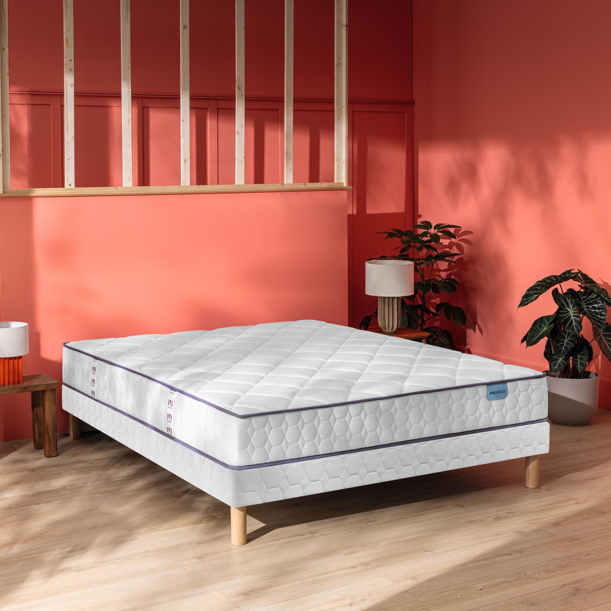 Matelas ressorts et mémoire de forme CHEER BED, MERINOS