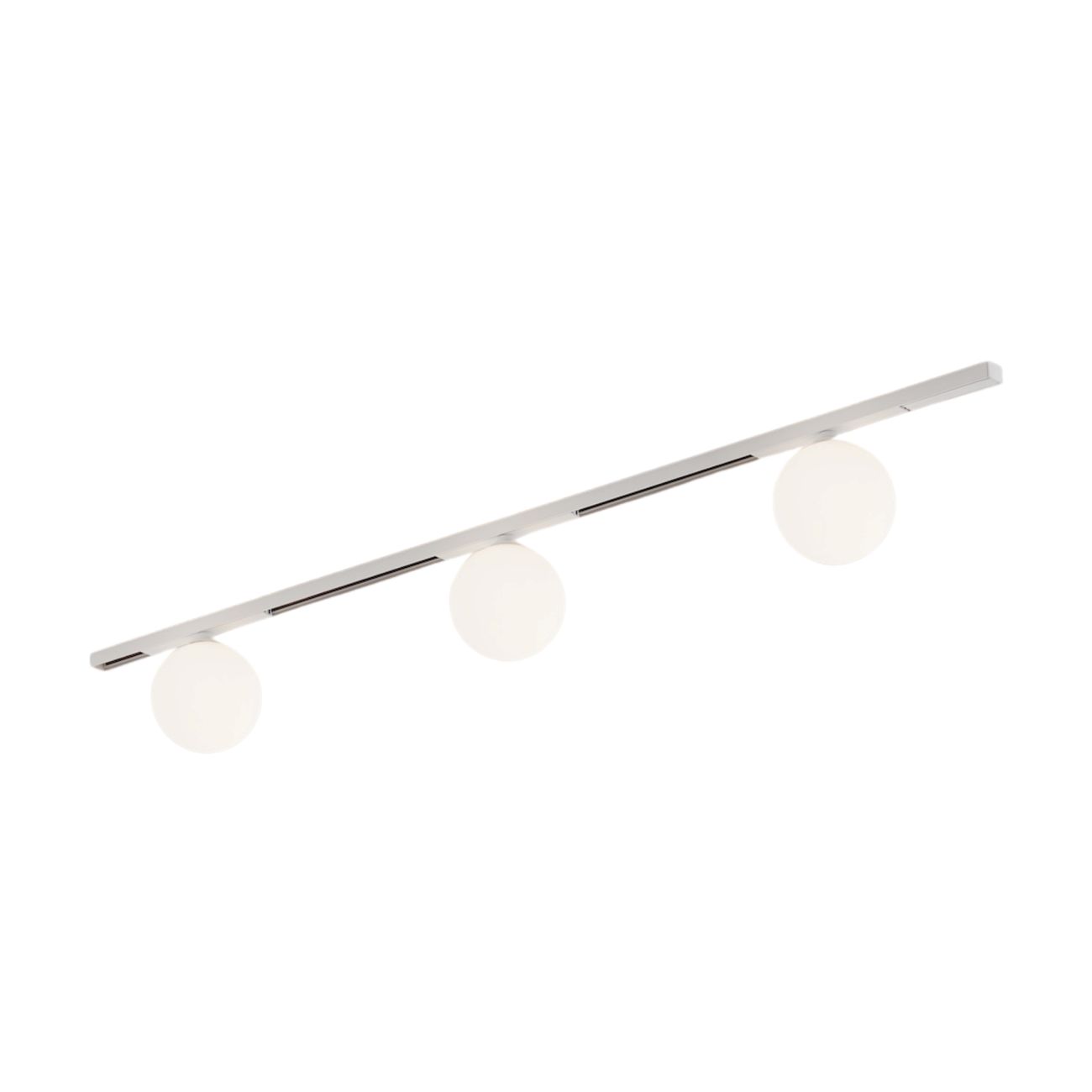 Kit rail 3 boules LED verre dépoli - LYNE, KOSILUM