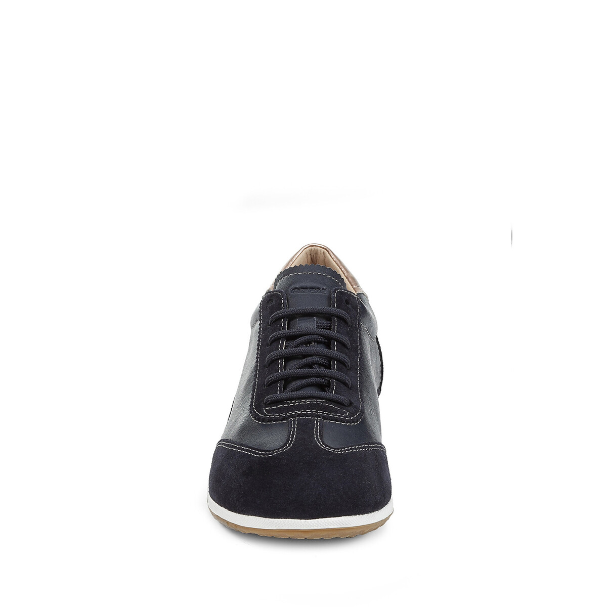 Vega leather trainers navy blue Geox La Redoute