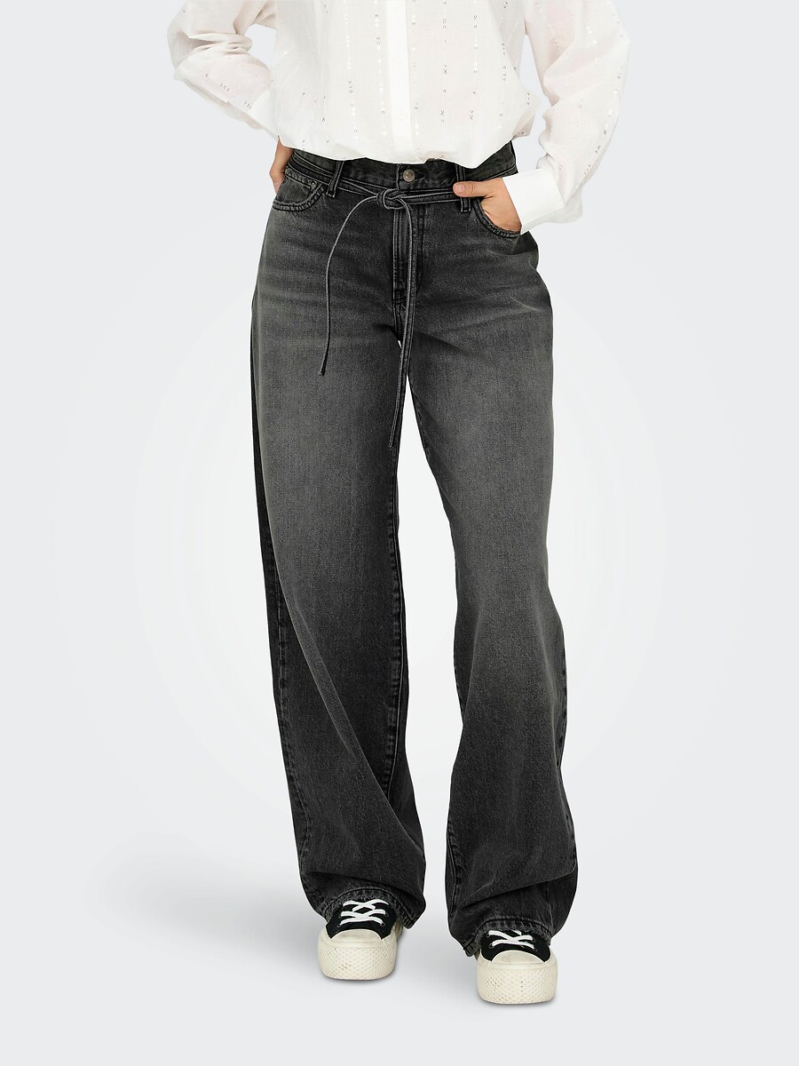 Wide Leg Jeans with Drawstring, ONLY