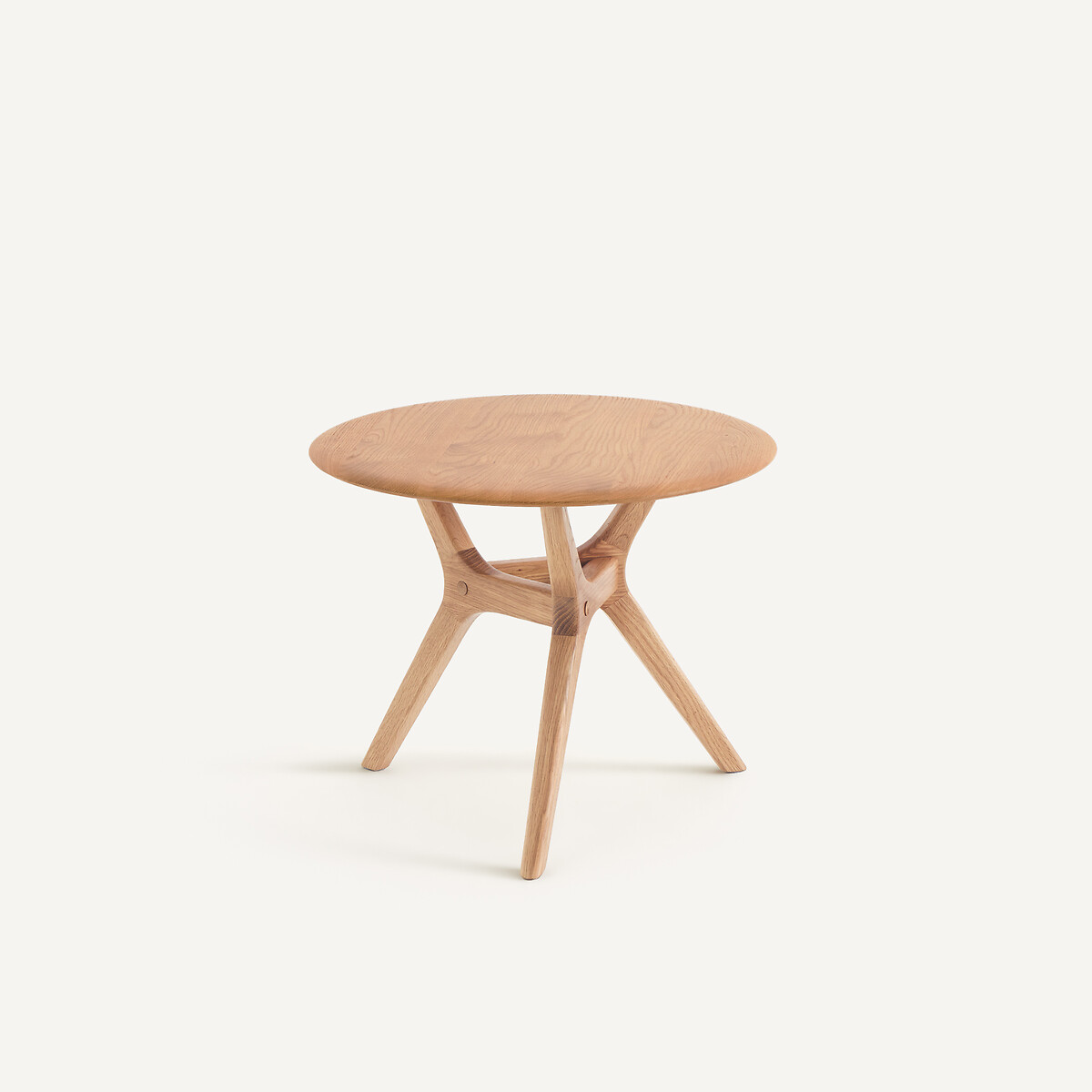 Table basse ronde en chêne massif, diamètre 50 cm, MARICIELO, AM.PM