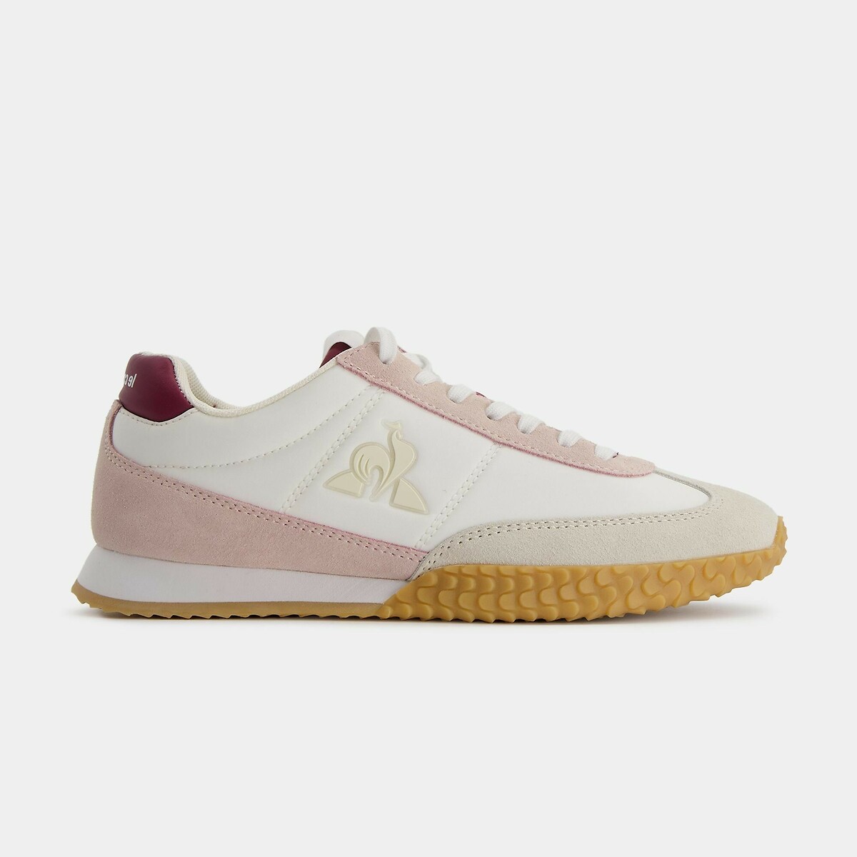 Sneakers veloce i bianco beige rosa Le Coq Sportif La Redoute