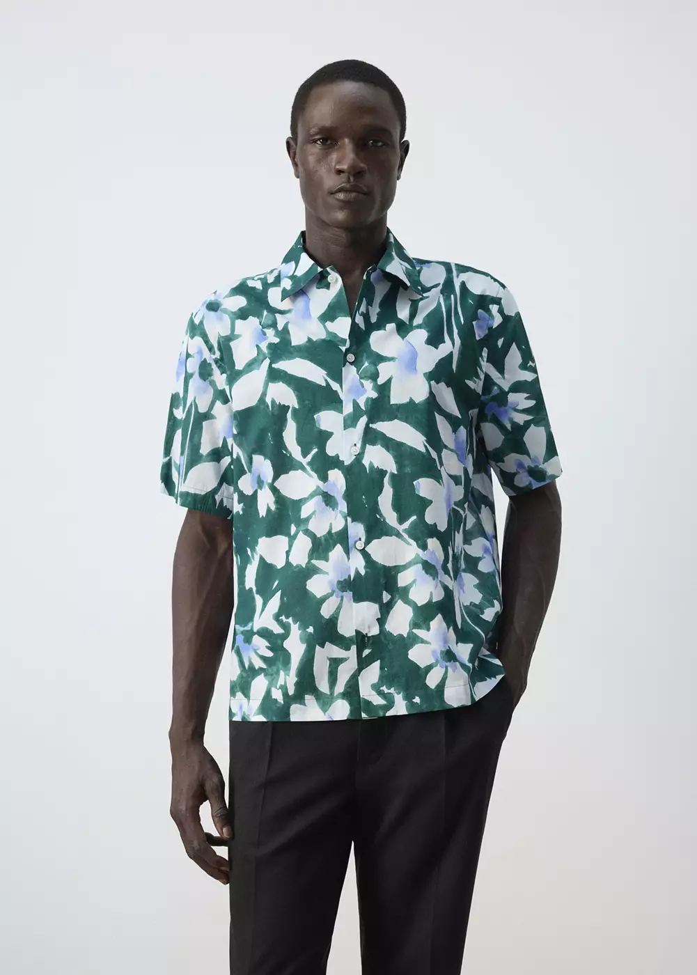 Chemise imprimée 100 % coton, MANGO MAN