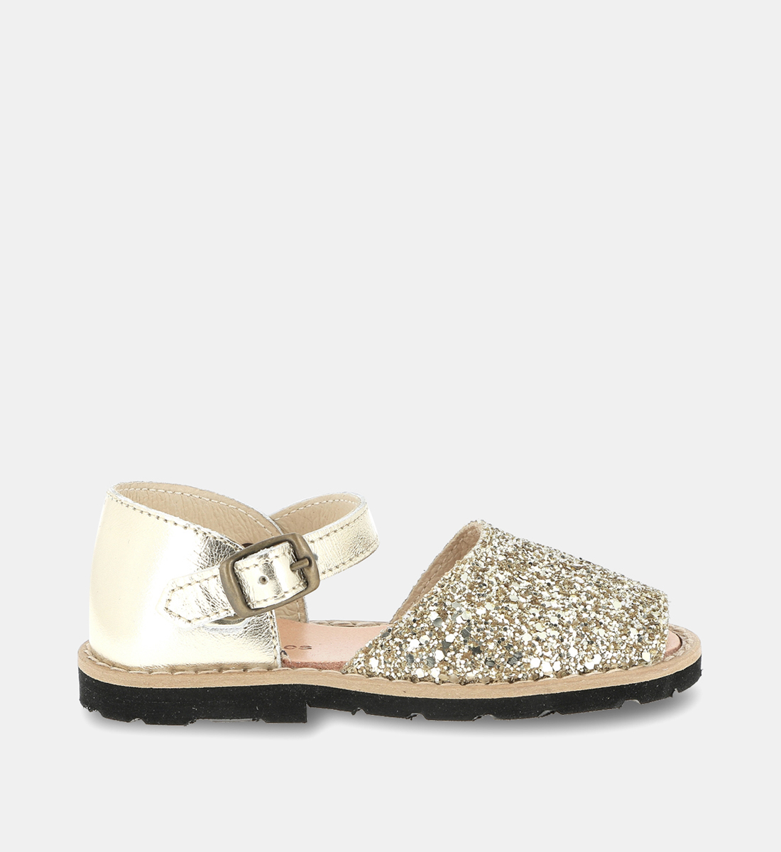 Sandales en cuir FRAILERA BOUCLE PAILLETTES, MINORQUINES