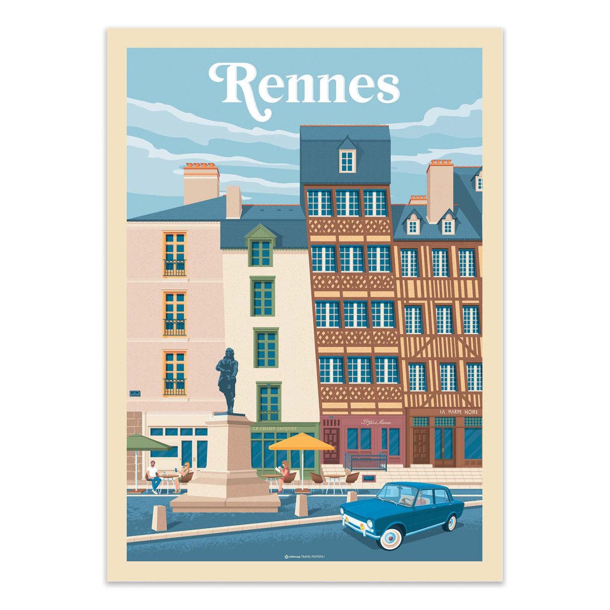 Affiche d'art - Rennes - Olahoop Travel Posters, WALL EDITIONS