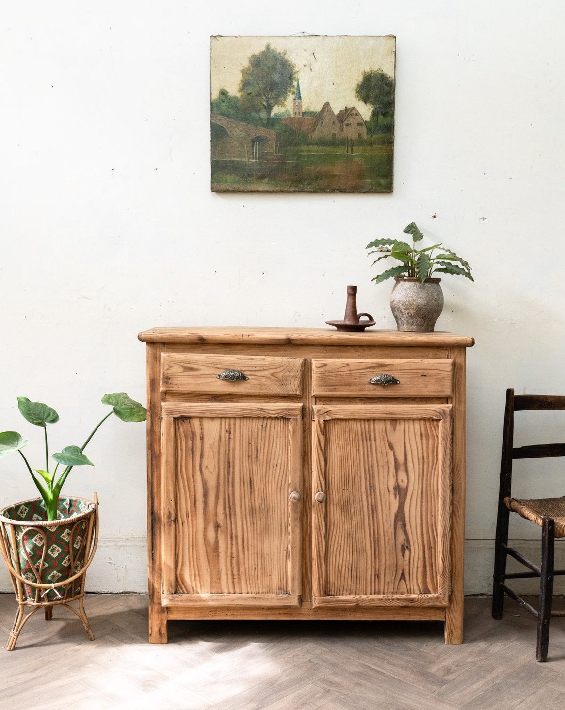 Buffet en bois ancien style campagne Gilbert N°1806 - Bon état, DEBONGOUT