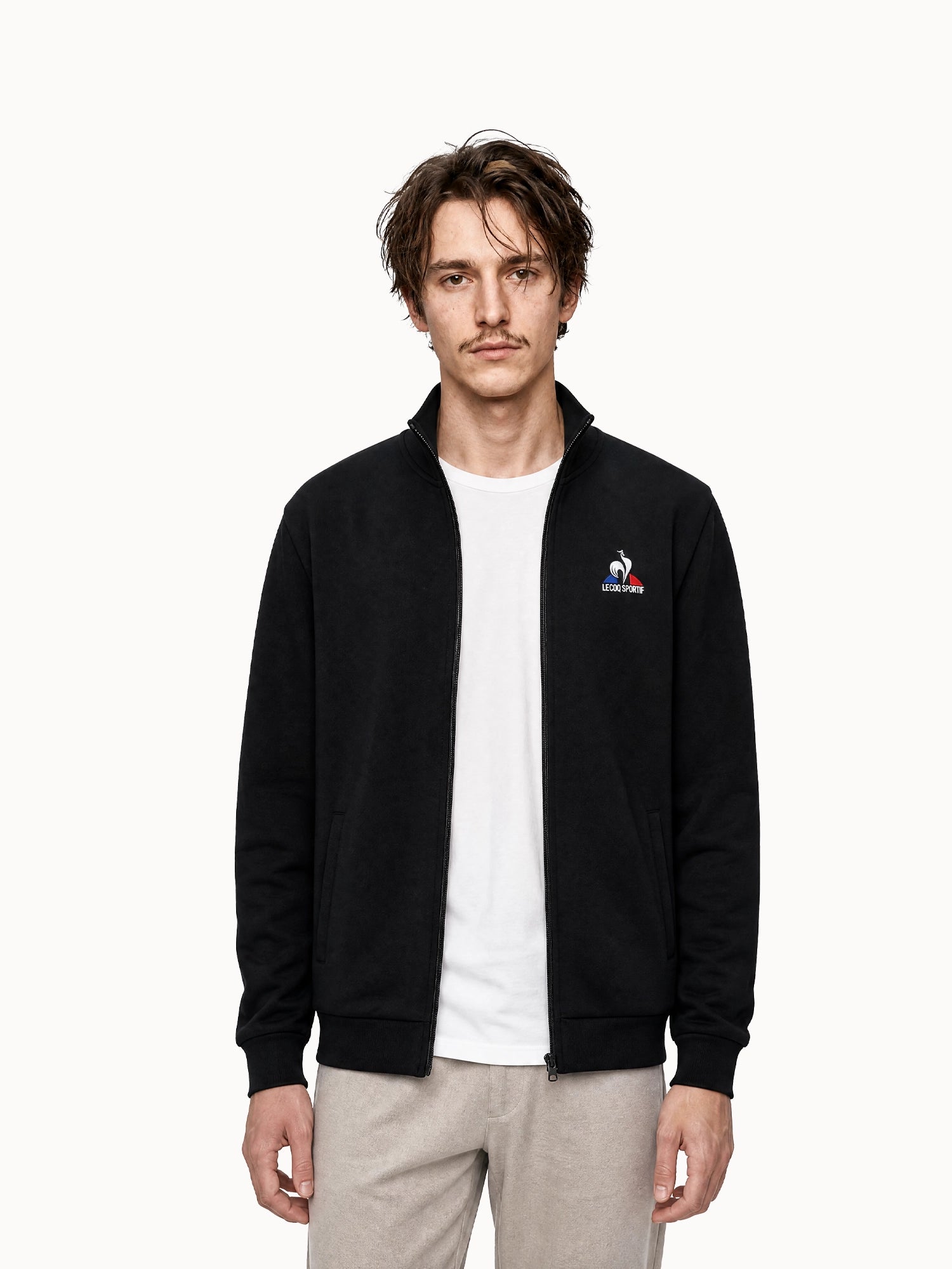 Sweat zippé col montant, LE COQ SPORTIF