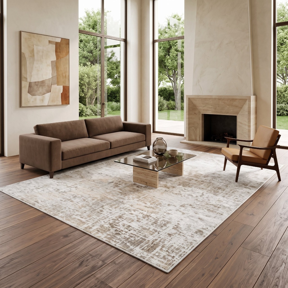 Tapis viscose à motif abstrait et VERDIO USED, THE DECO FACTORY