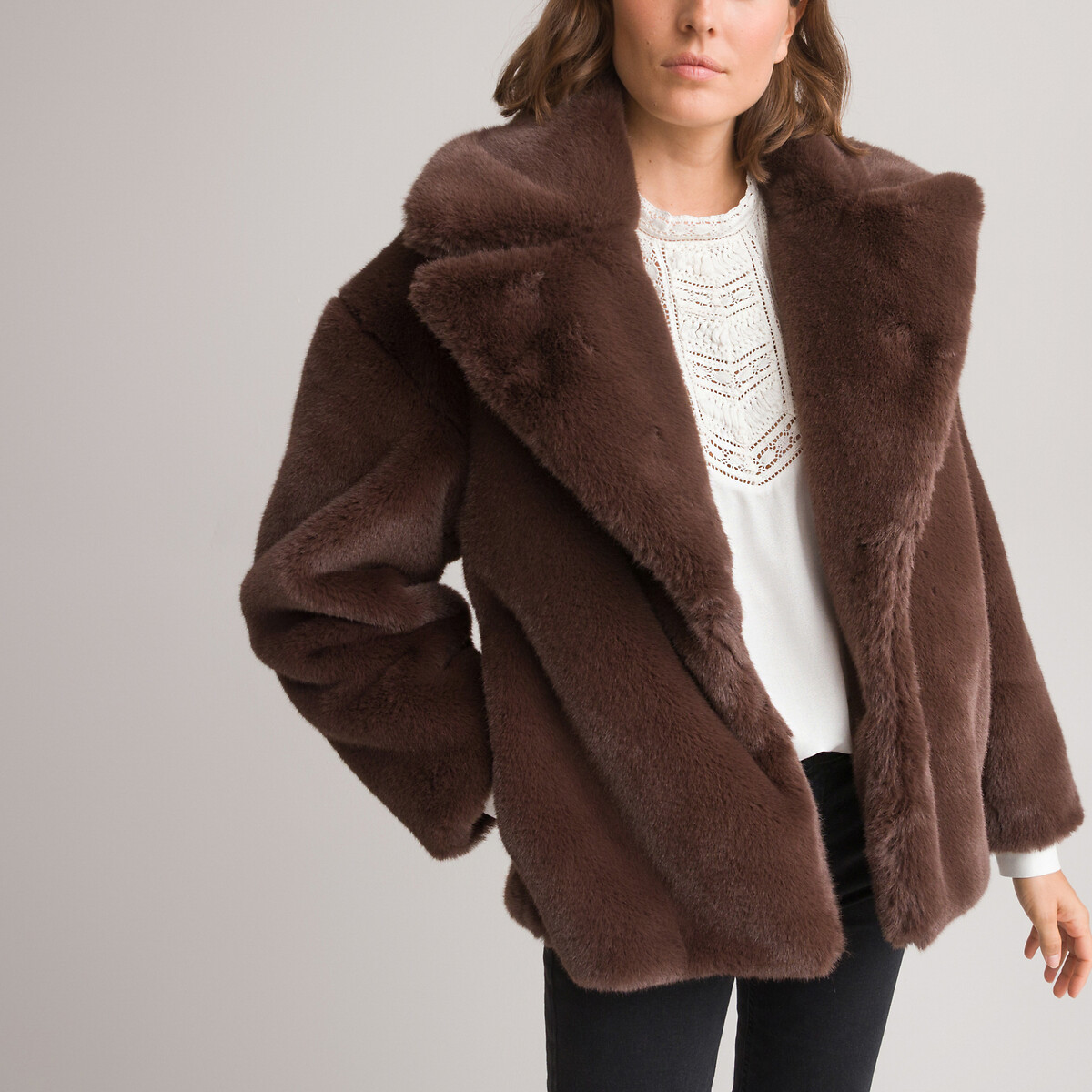 Recycled Faux Fur Coat