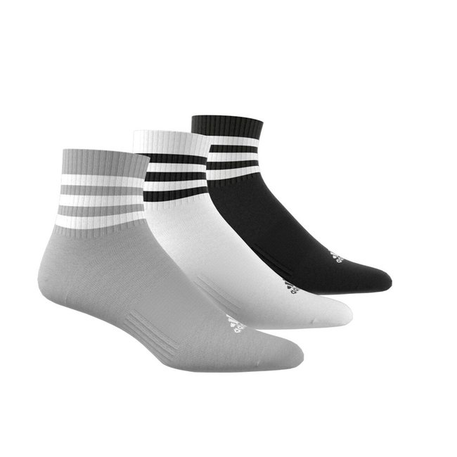 Confezione da 3 paia di calze felpate media altezza nero + bianco + grigio adidas Performance