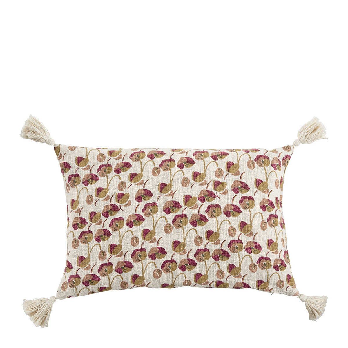 Housse de coussin polycoton 60x40, BLANC D’IVOIRE