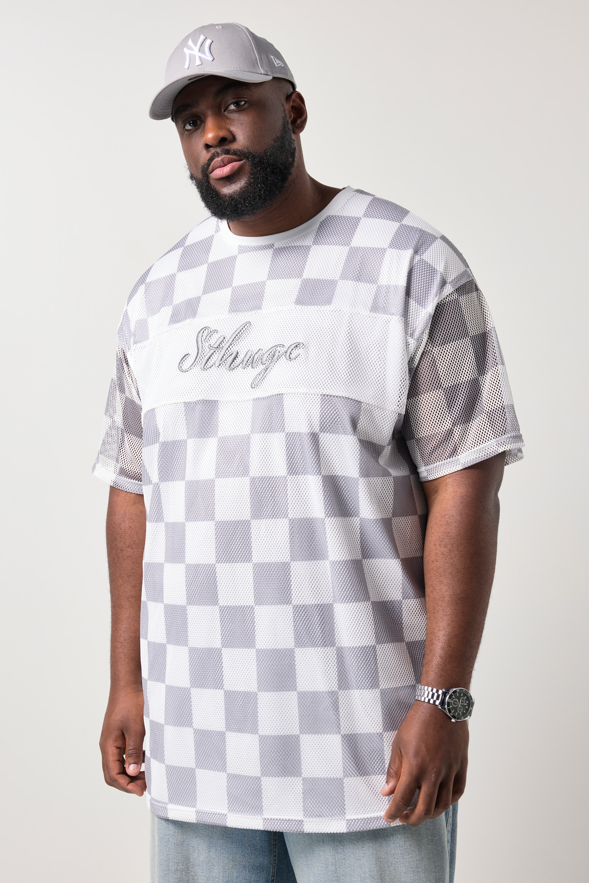 T-shirt en mesh, coupe oversize, STHUGE