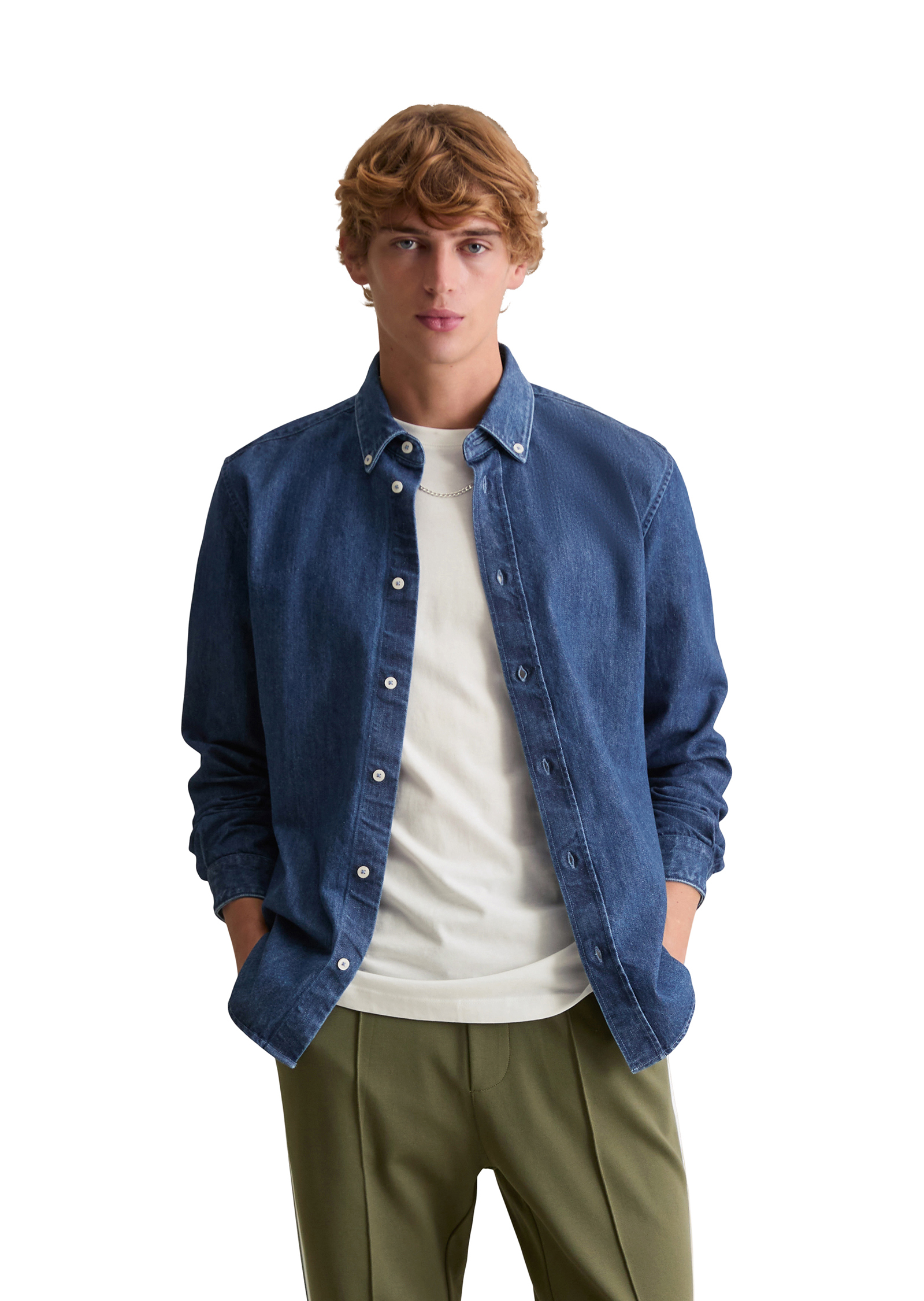 Chemise en jean regular en pur coton bio, MARC O’POLO DENIM