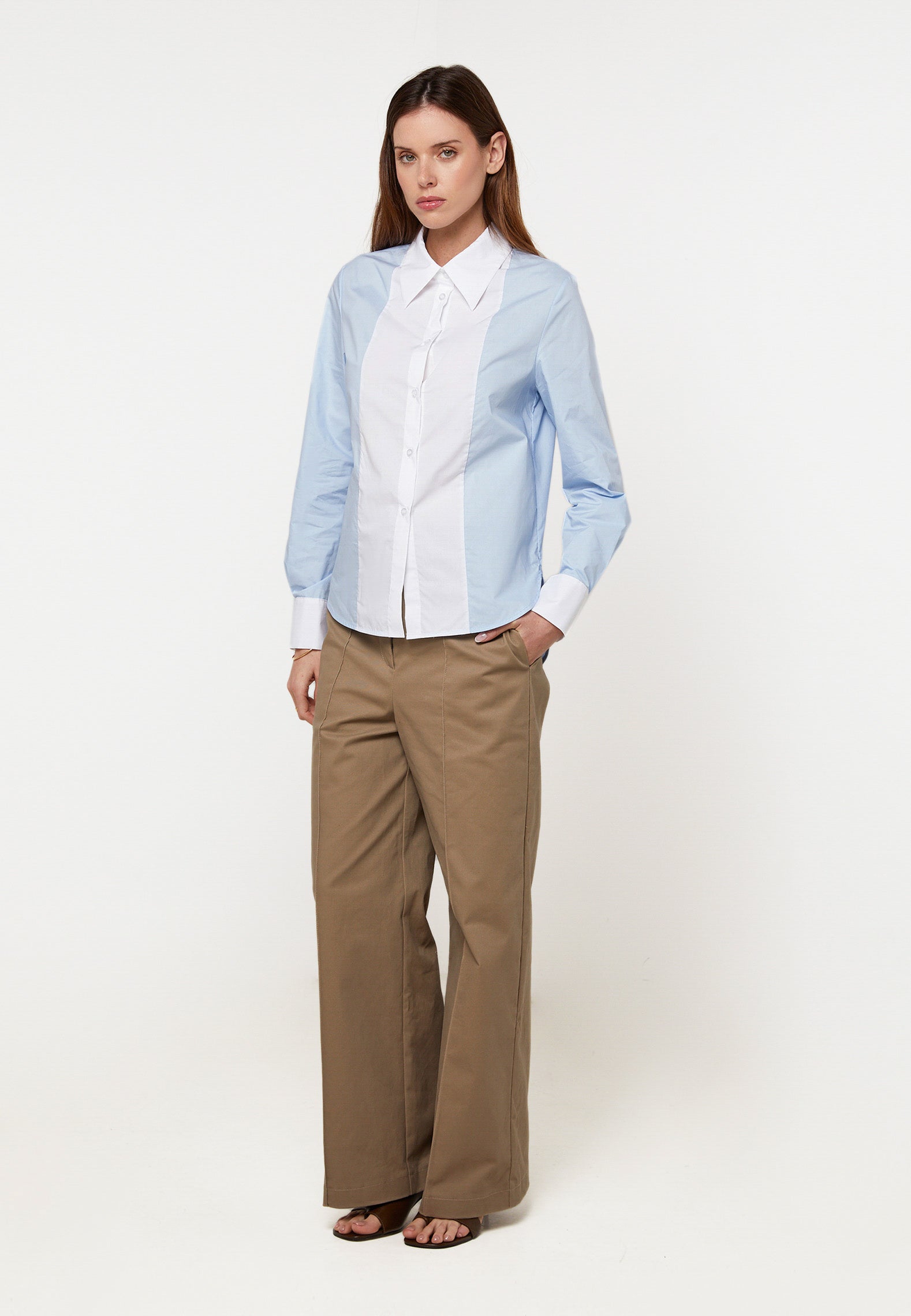 Chemise bicolore en coton, RODIER