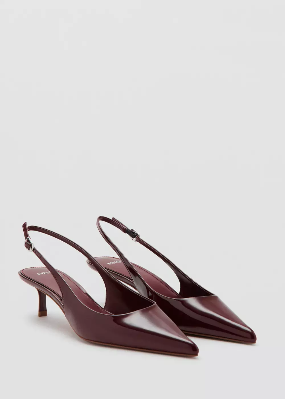 Chaussures vernies talon kitten heel, MANGO