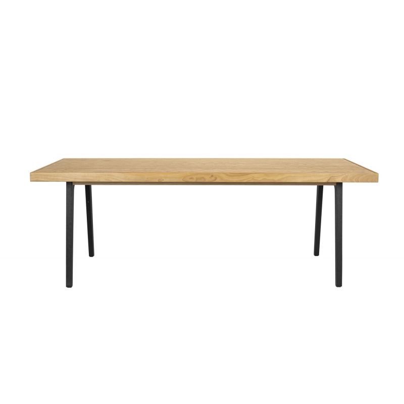 Table en bois métal 8 personnes Harvest, ZUIVER