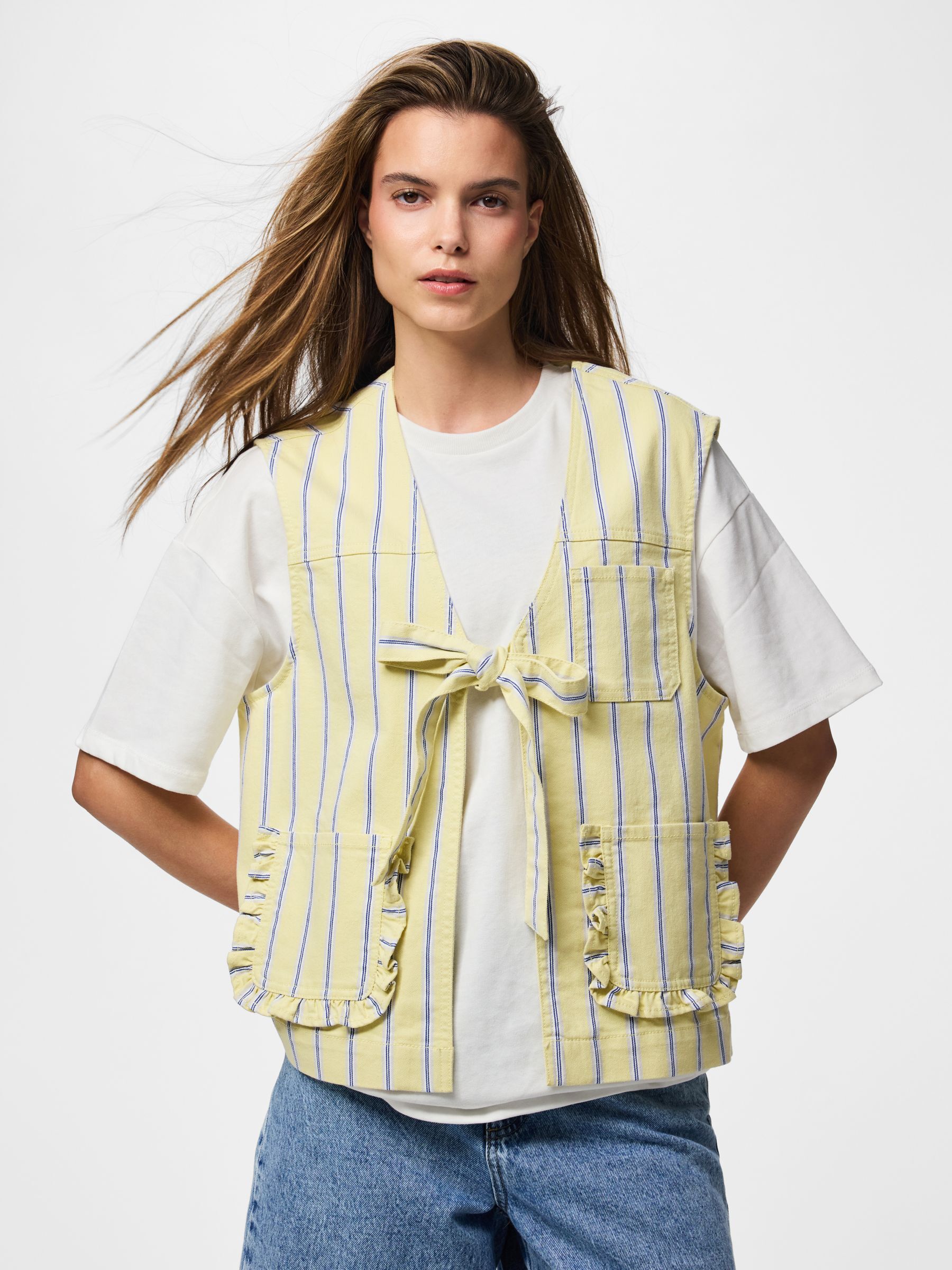 Gilet En Denim, PIECES