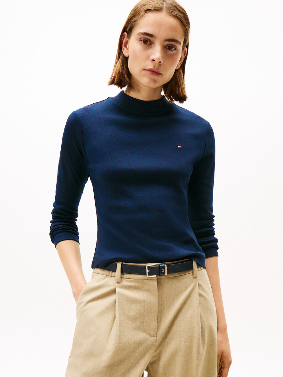 Tee shirt col montant manches longues, TOMMY HILFIGER
