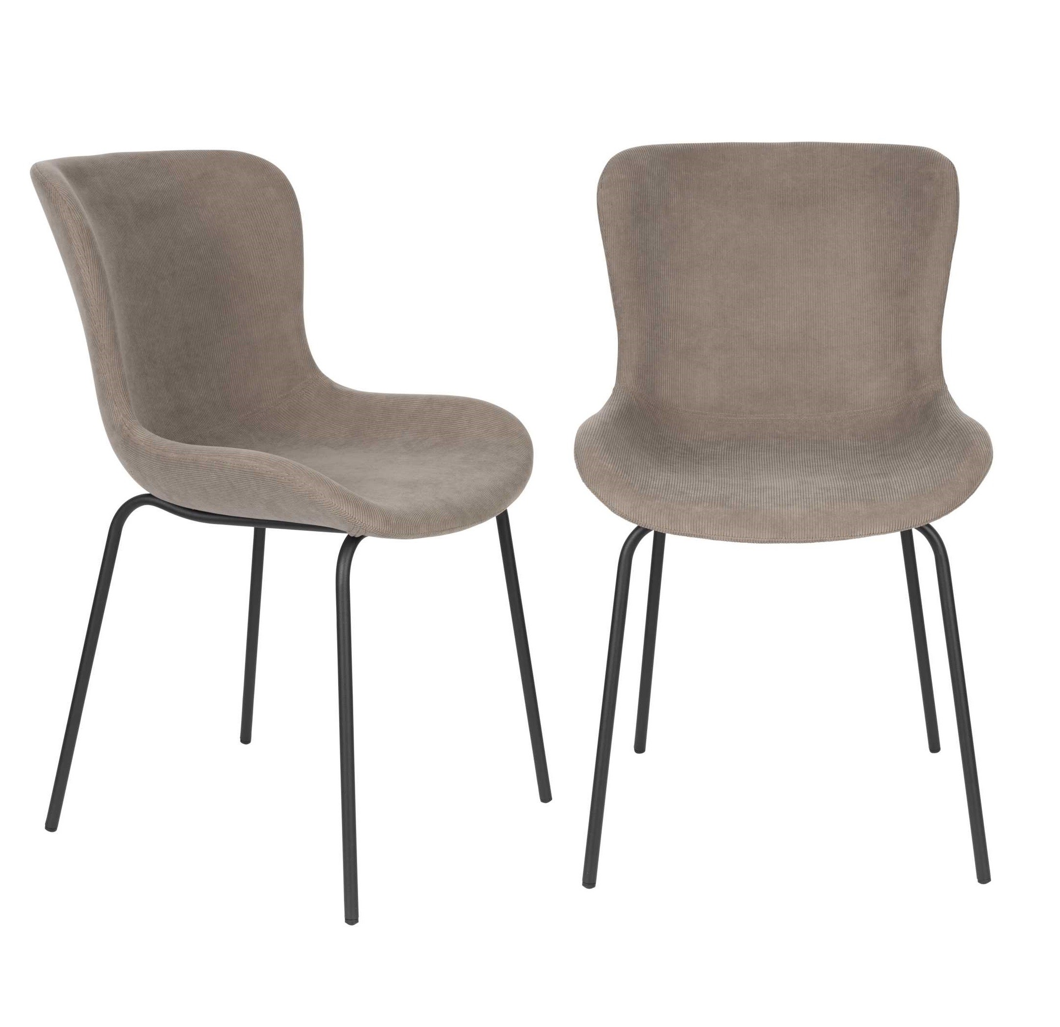 Chaise design en métal (lot de 2), JUNZO, BOITE A DESIGN