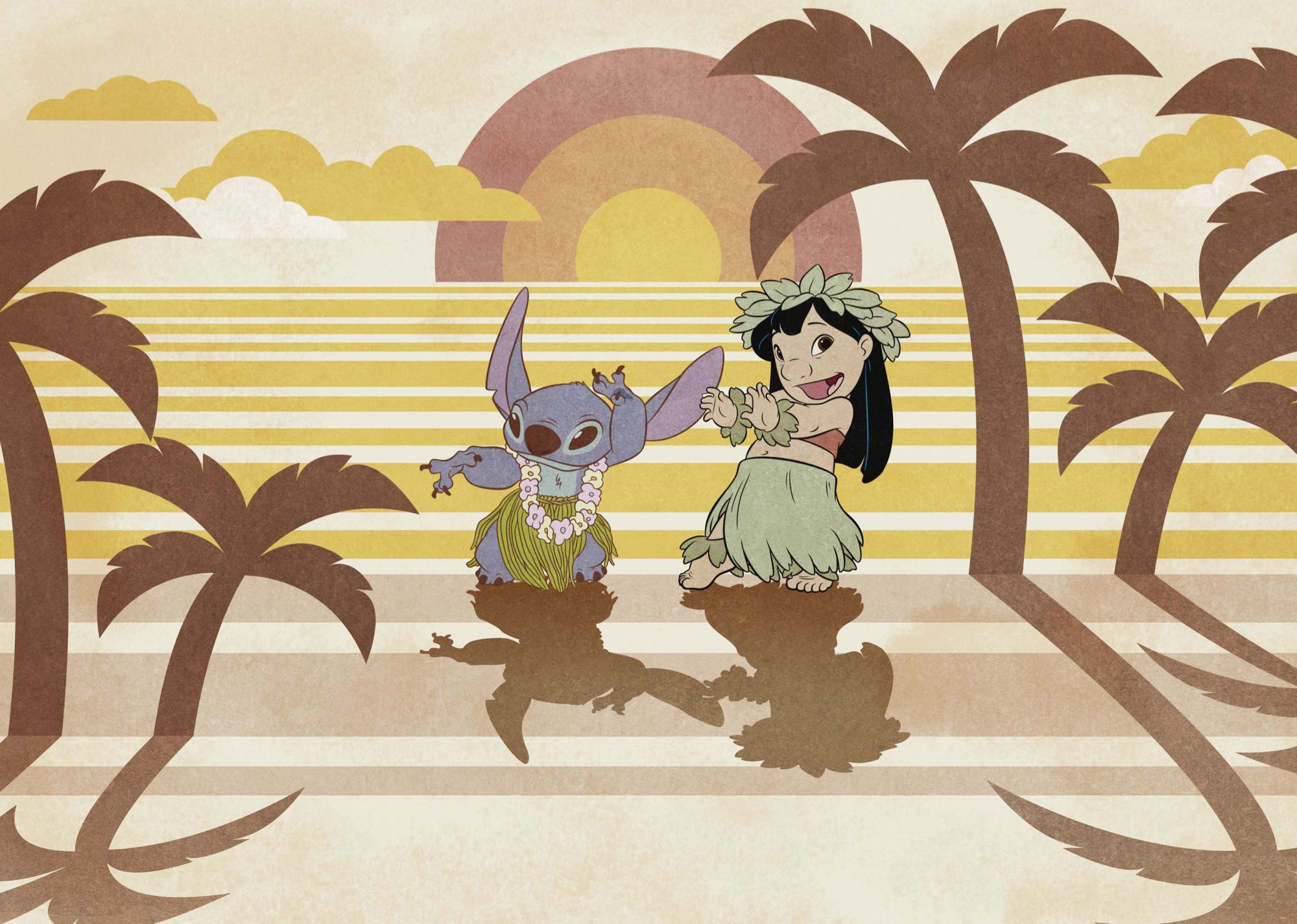 Papier peint Komar - Disney Lilo and Stitch Hula Harmony - 350 x 250 cm, HEXOA