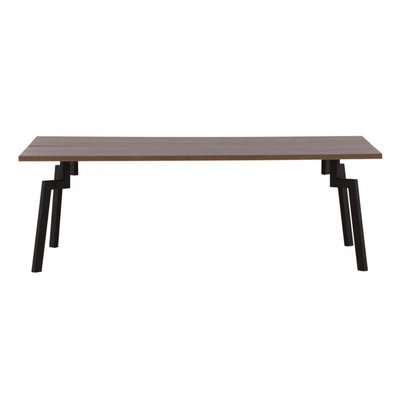 Table basse design rectangualire en bois pieds métal YAARA MEUBLES & DESIGN