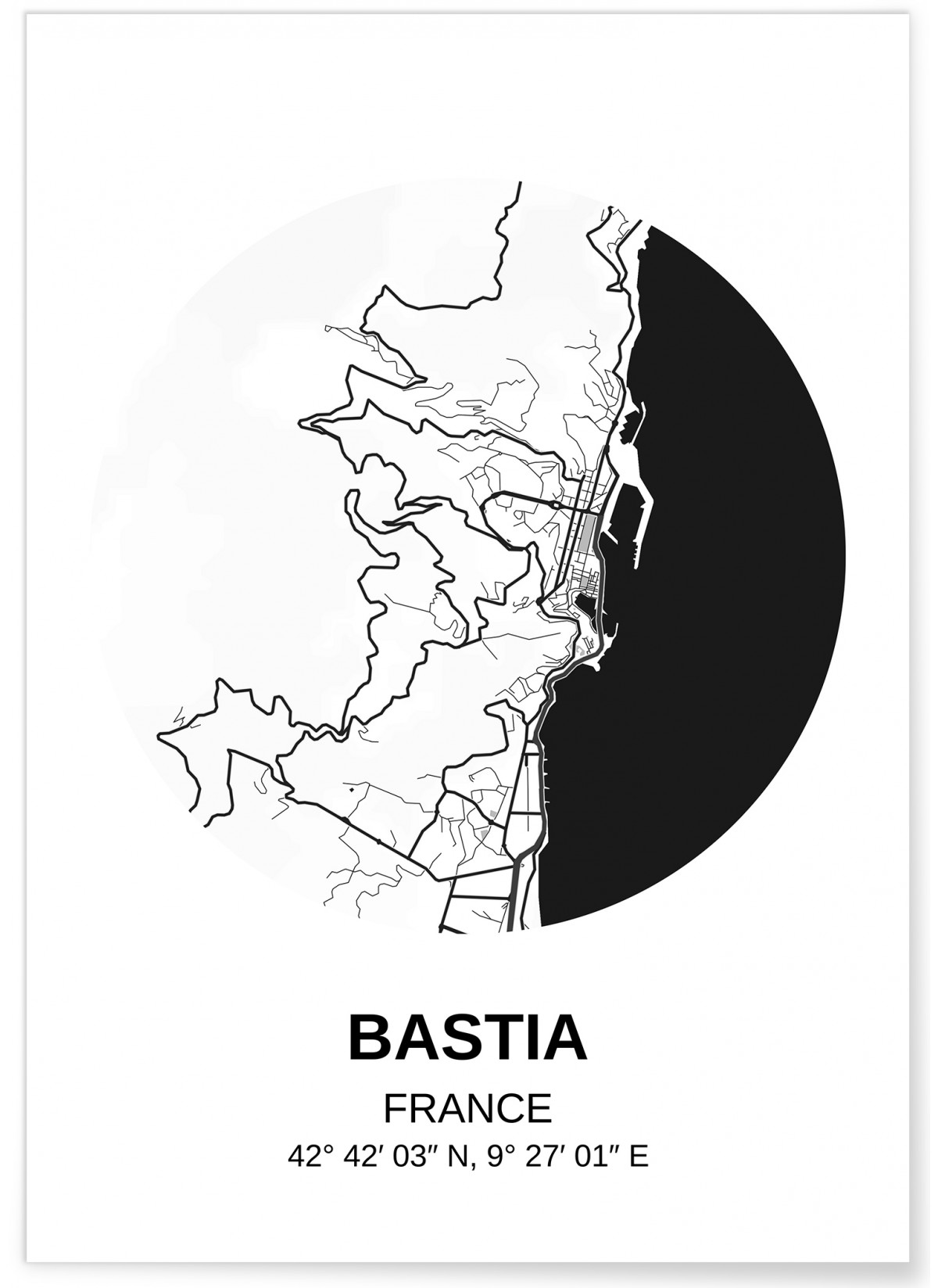Affiche Carte Bastia, L'AFFICHERIE