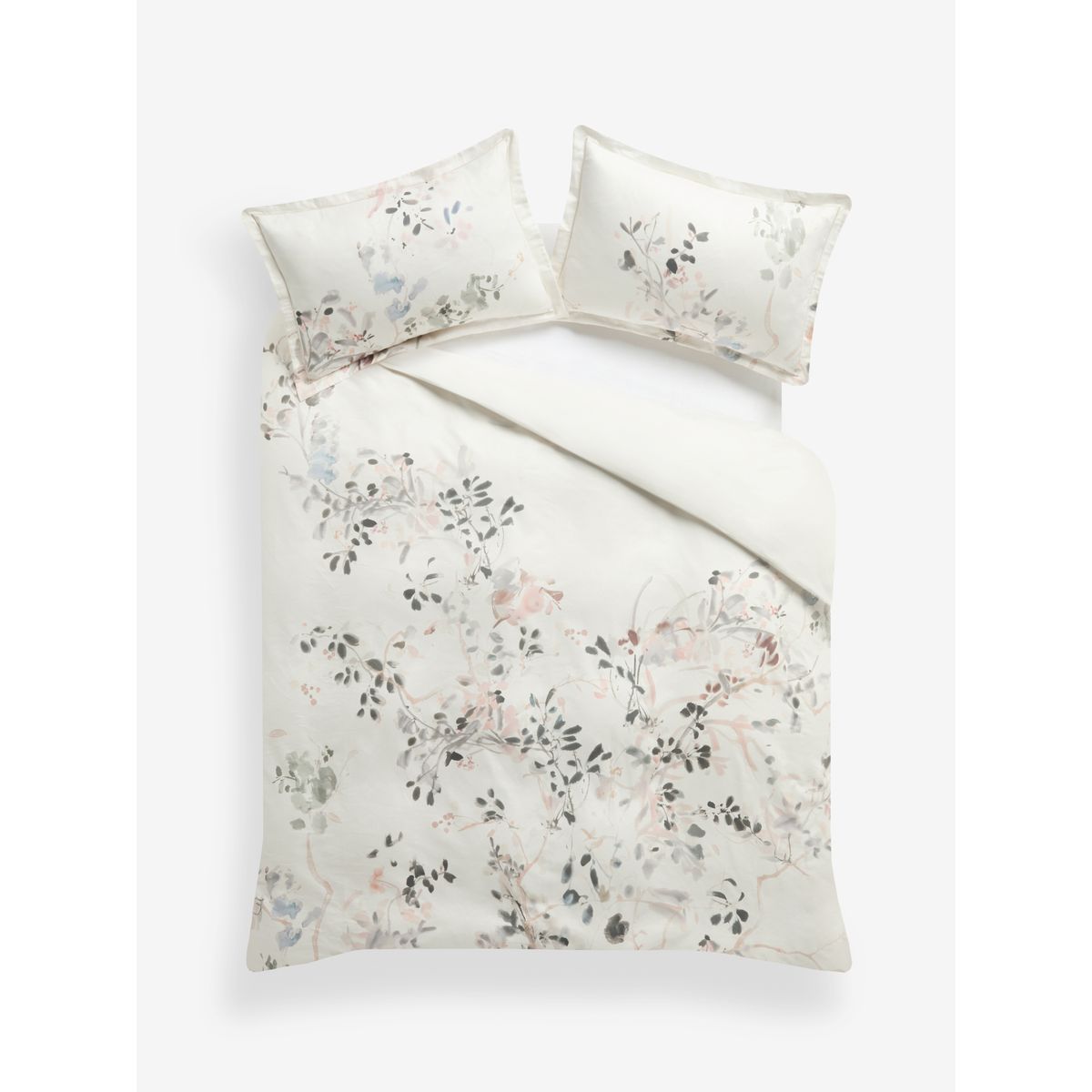 Housse de couette et taie en coton 600 fils, NEXT