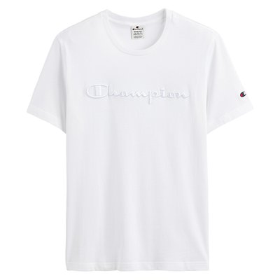 Large Embroidered Logo T-Shirt in Cotton with Short Sleeves CHAMPION
