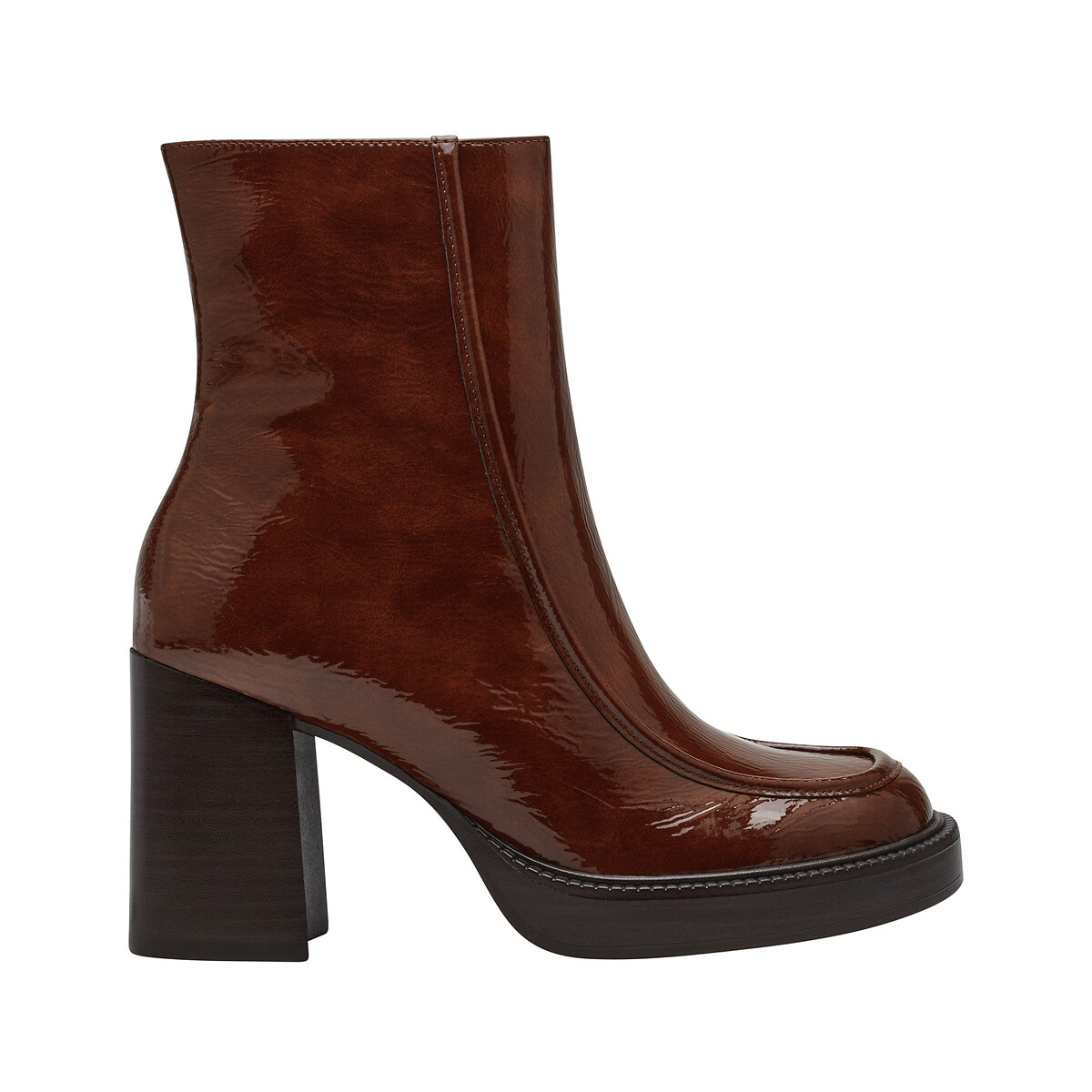 square toe ankle boots with heel
