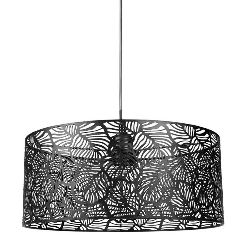 Suspension Métal Ajouré Calathéa Noir, DECORATIE