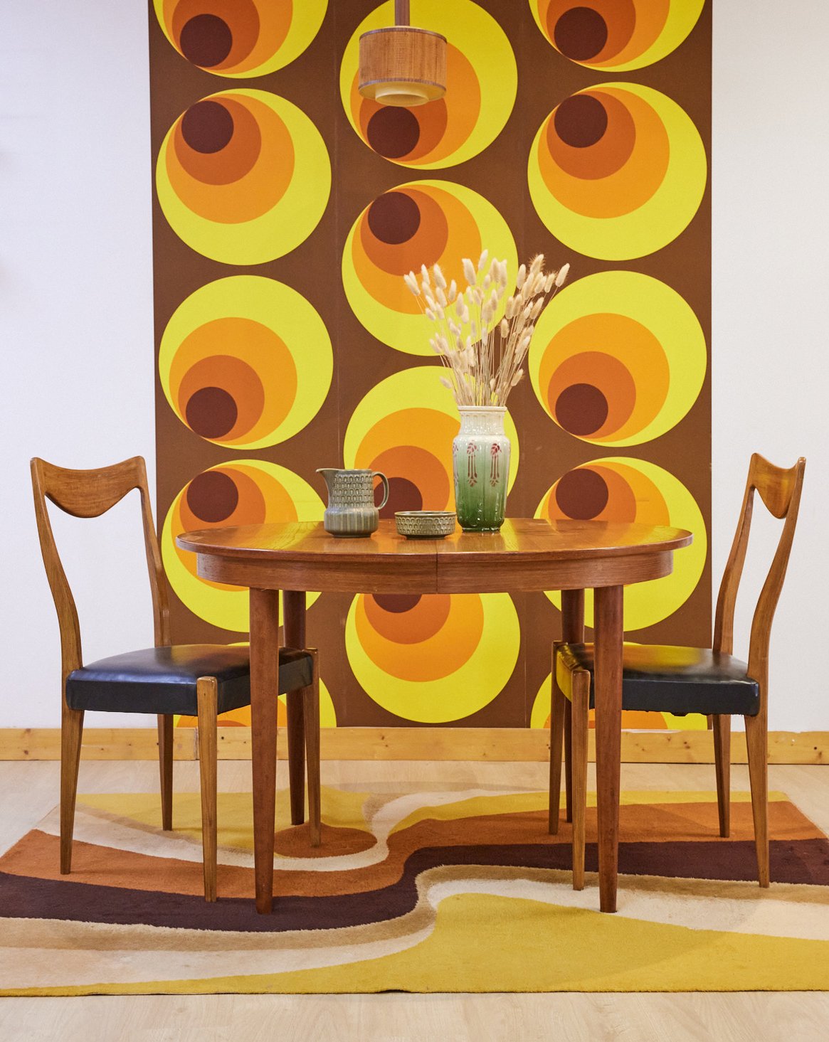 Table à manger scandinave en bois Karla N°1125 - Bon état, DEBONGOUT