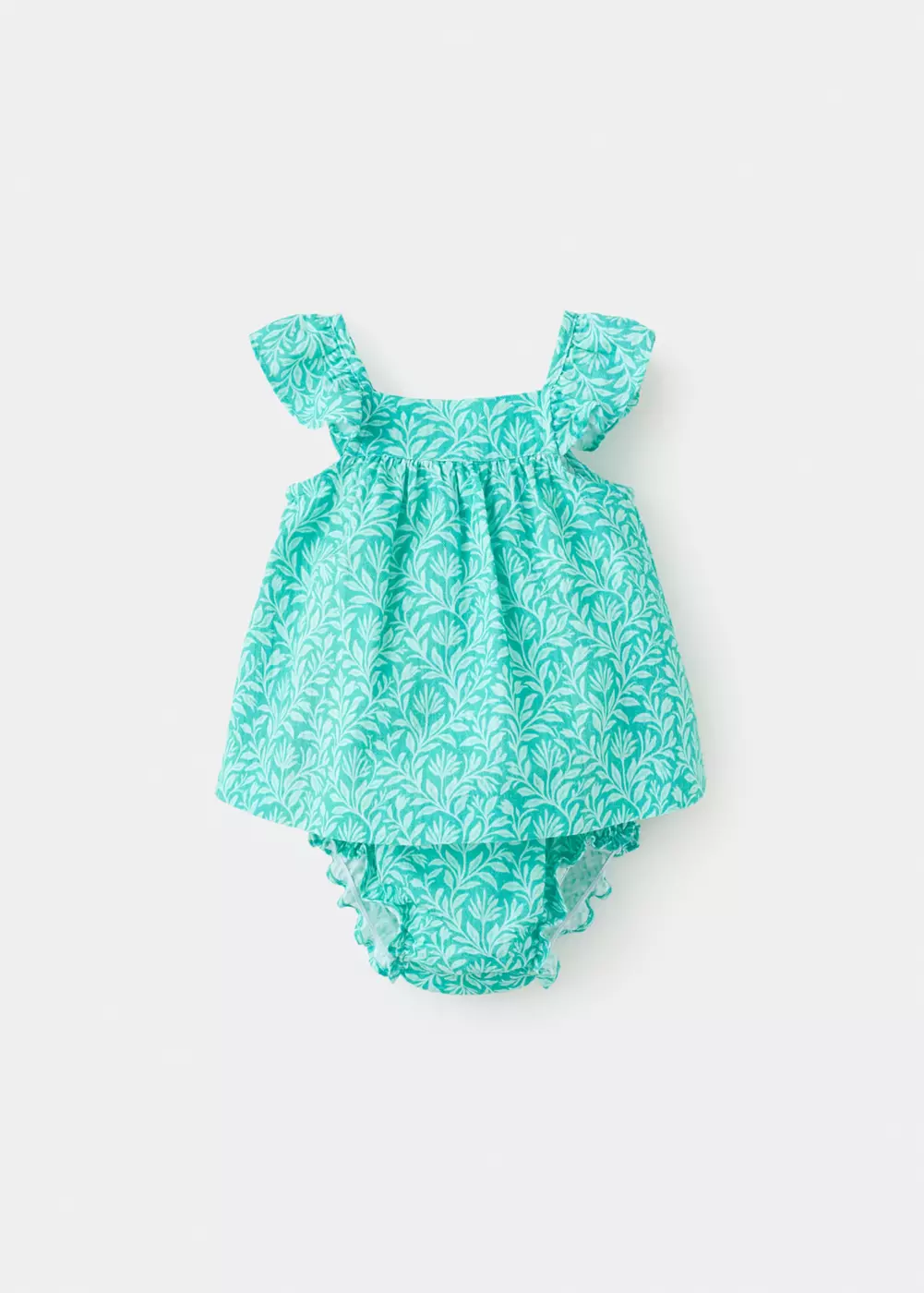 Robe et culotte à fleurs, MANGO BABY
