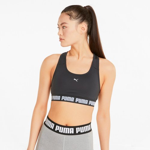 Medium impact sports bra, black, Puma