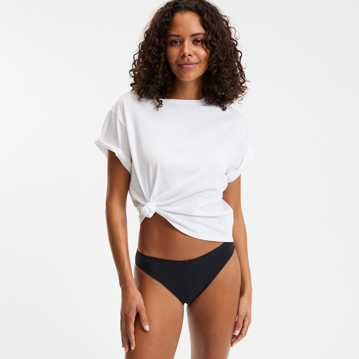 Lot de 3 slips en coton extensible, LA REDOUTE COLLECTIONS