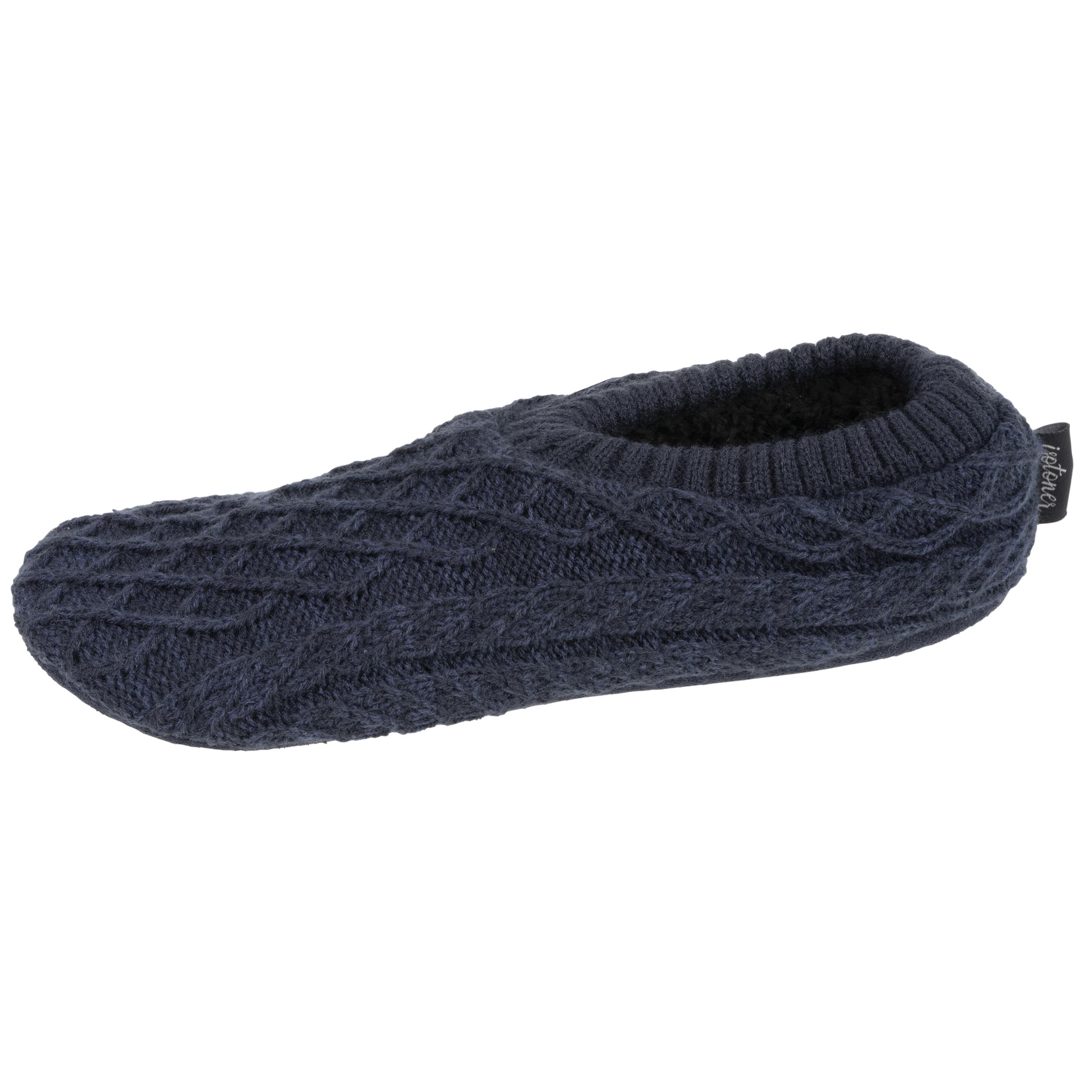 Chaussettes d'intérieur maille torsadée, picots antidérapants, ISOTONER