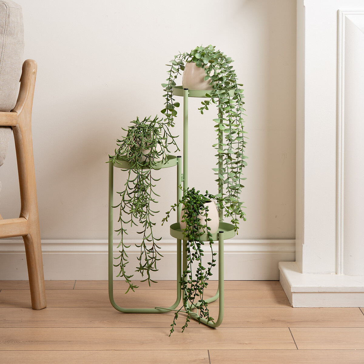 Set of 3 Trailing Plants in Ceramic Pots, SO'HOME