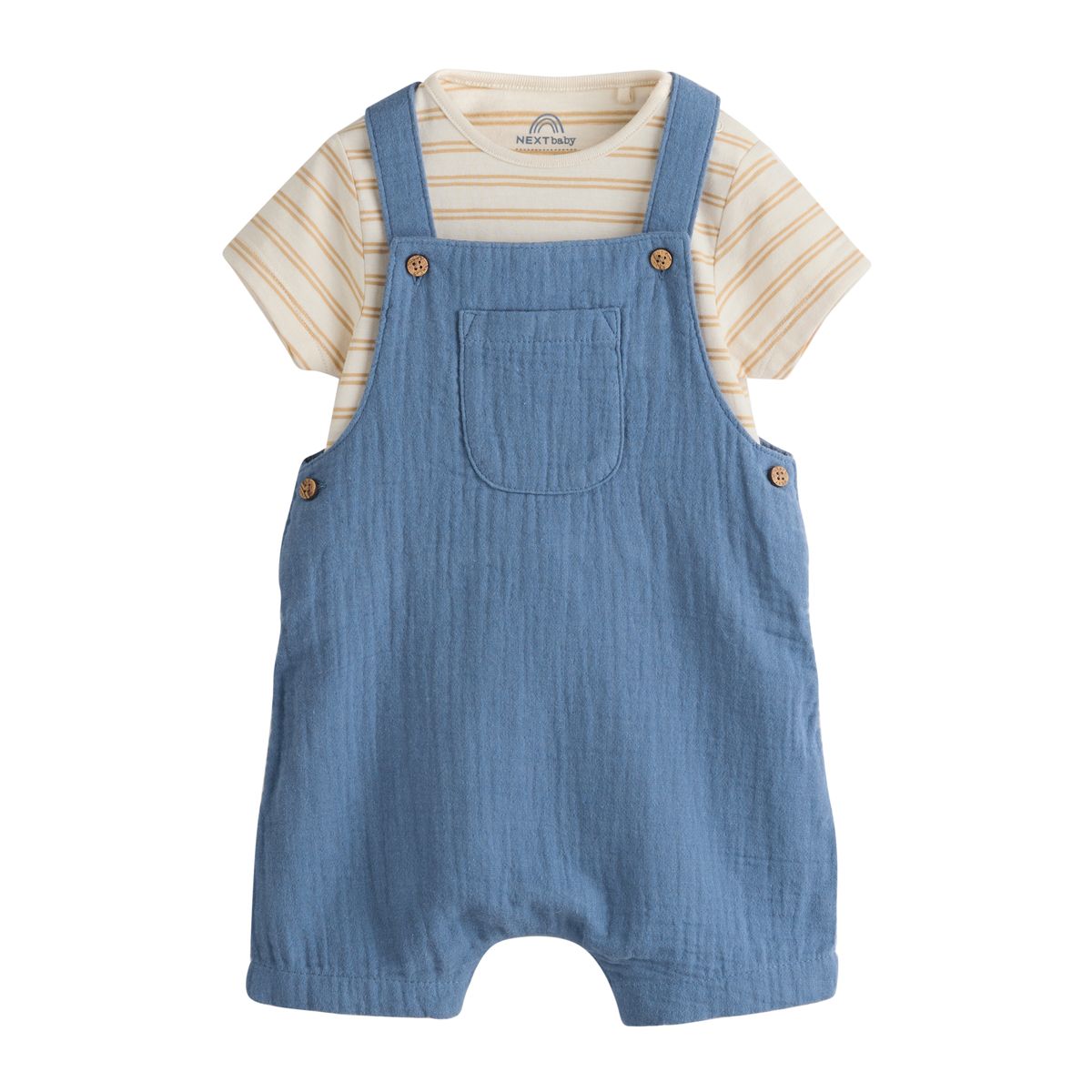 Ensemble body et salopette tissée bébé, NEXT