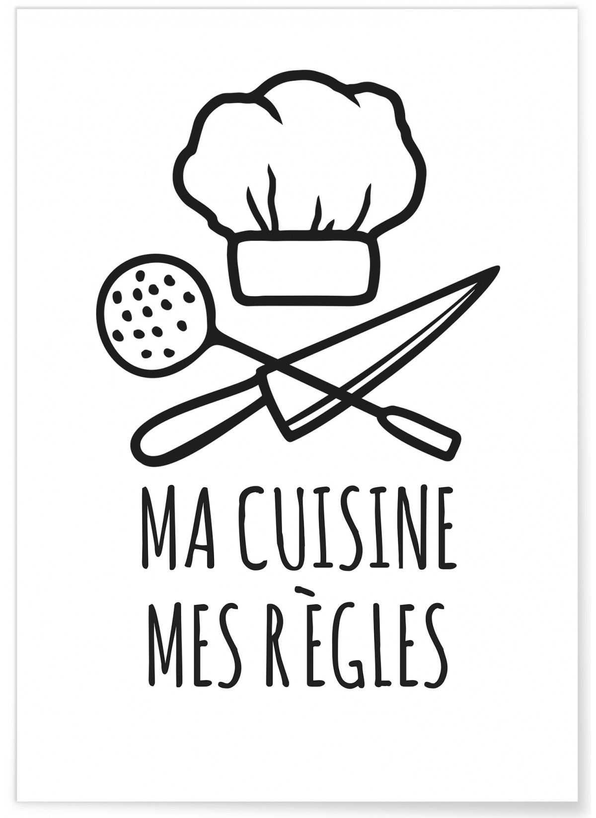 Affiche Ma cuisine - Mes règles, L'AFFICHERIE