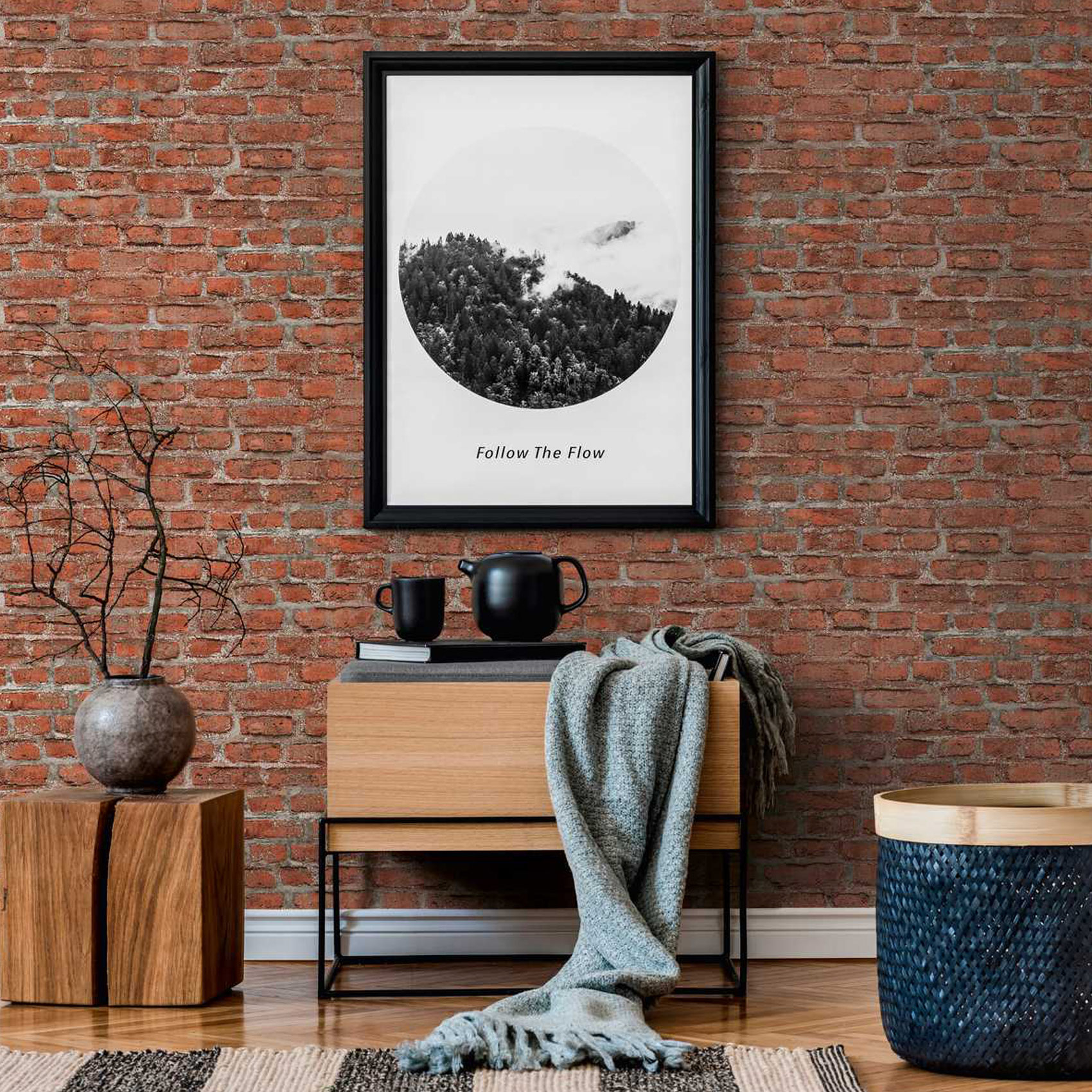 Papier peint imitation brique, HOME MAISON